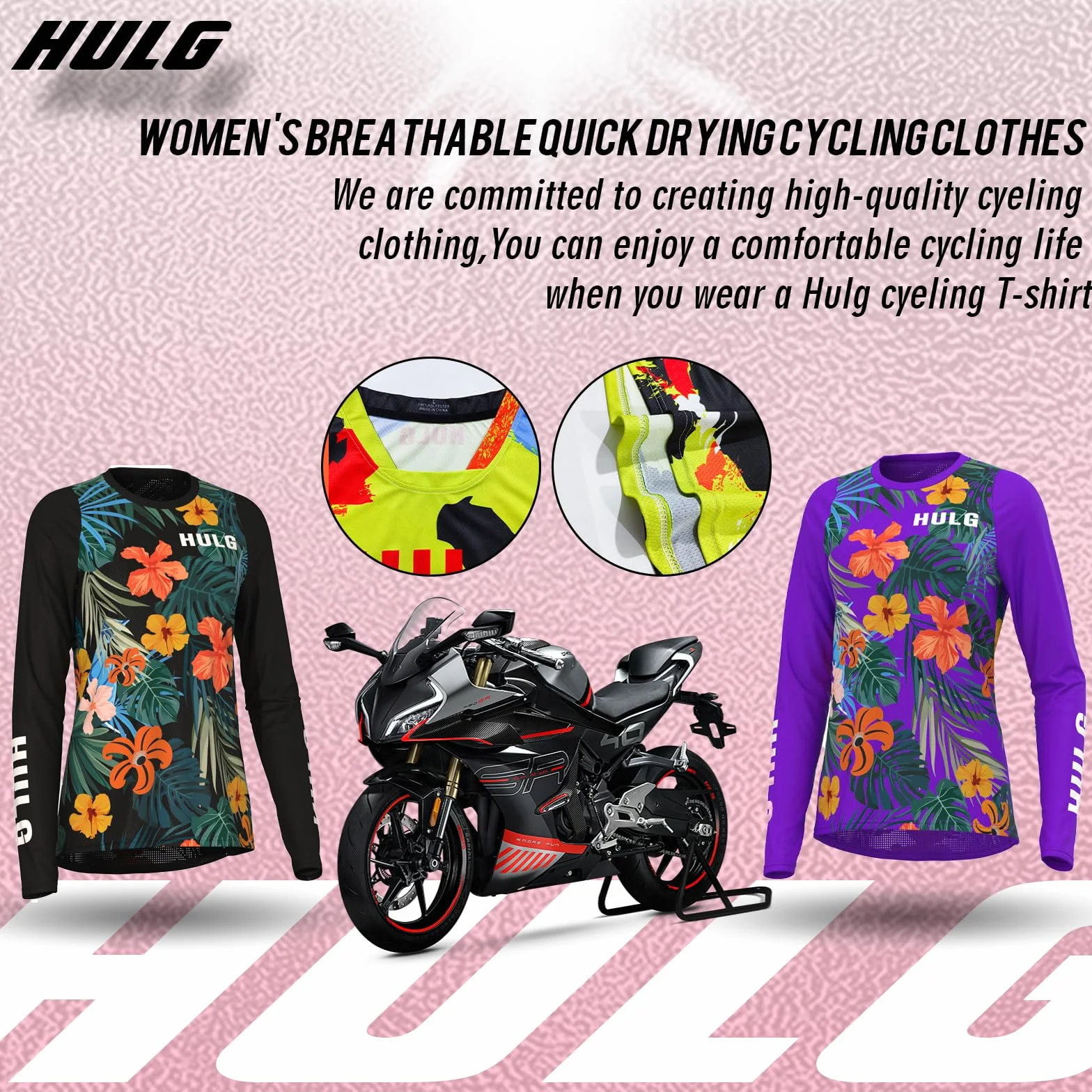 Maglia MTB Da Donna, Magliette Da Mountain Bike Estate/primavera/autunno, Magliette Da Motocross Da Donna Per Motocross,Ad Asciugatura Rapida, Traspirante E Traspirante