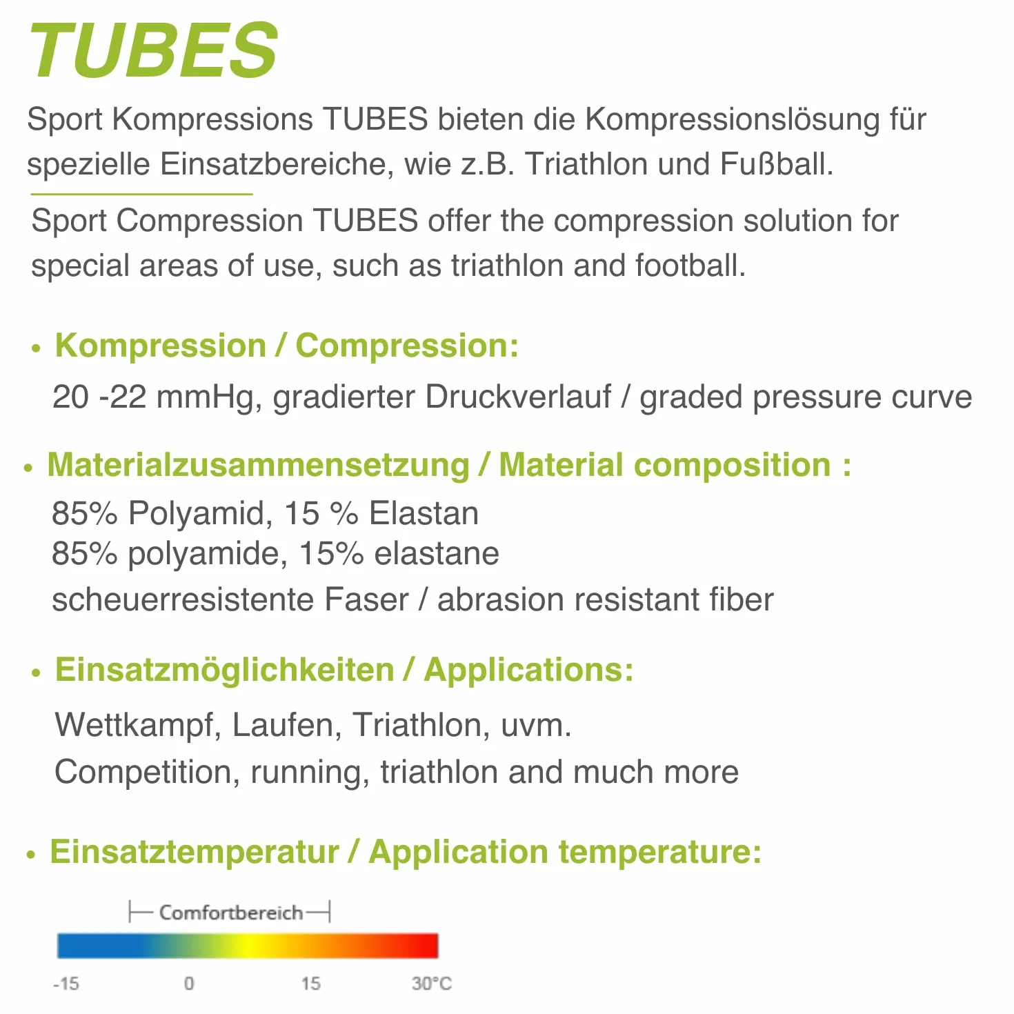 Sport Compressione Tubes 'Under Pressure' Runa Ttack (Compressione: 20 – 22 mmHg)