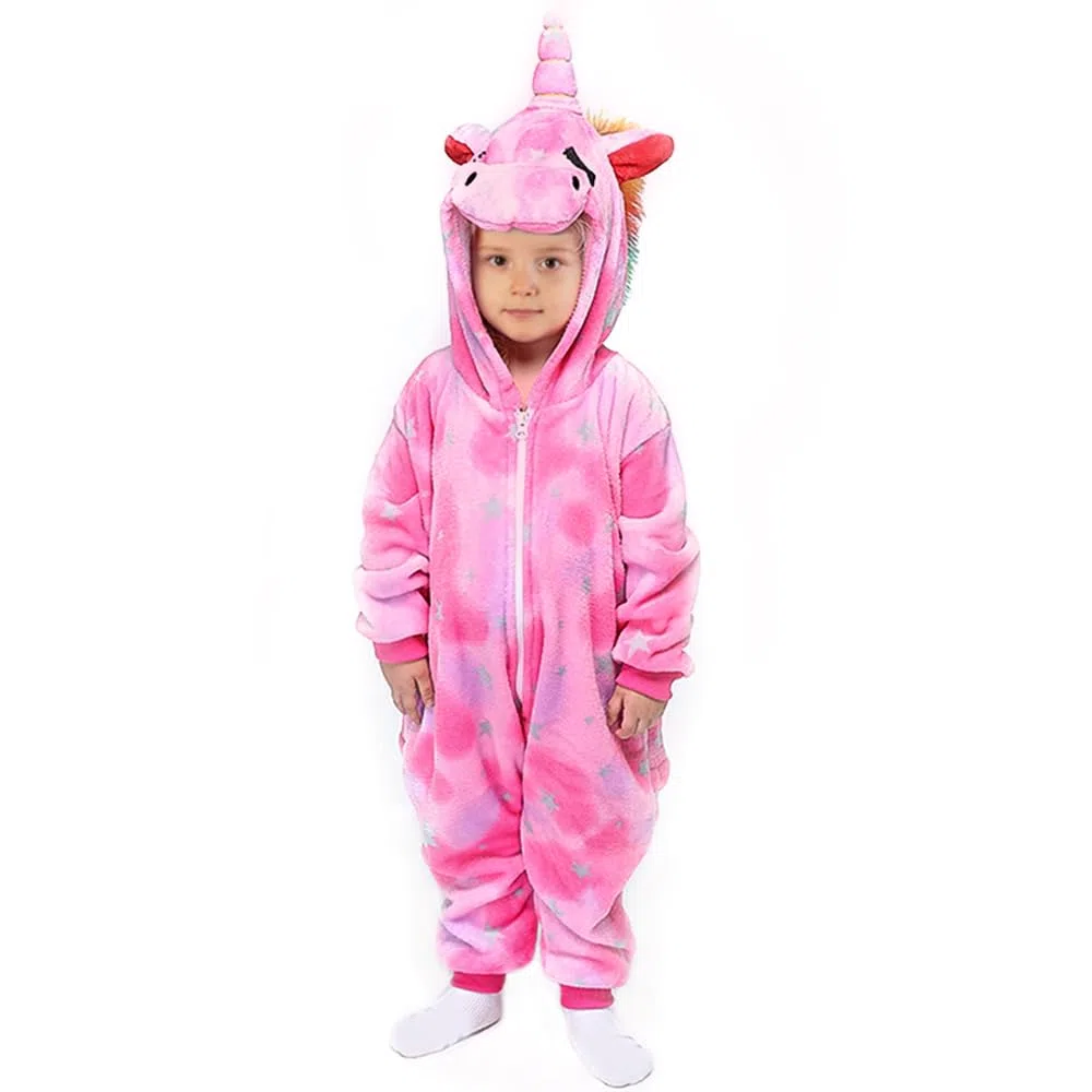 Unicorno Pigiama Intero Pigiameria Bambino Carnevale Onesies Sleepwear Cosplay Costume Anime Attrezzatura Morbida Tutina Pigiami Carnevale Halloween Festa per Bambina & Ragazza