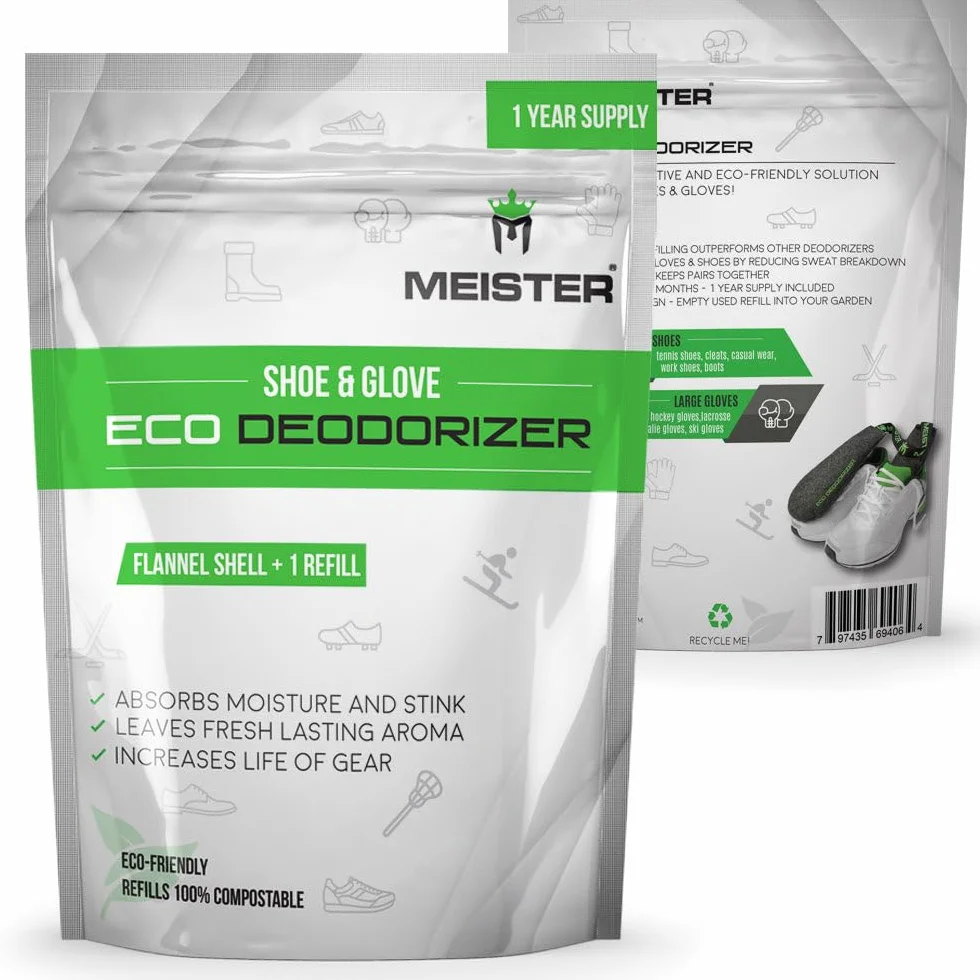 Meister Shoe & Glove Eco Deodorante + Refill – Assorbenti Stink, Powerful, Ricaricabile, 1 Anno di Fornitura