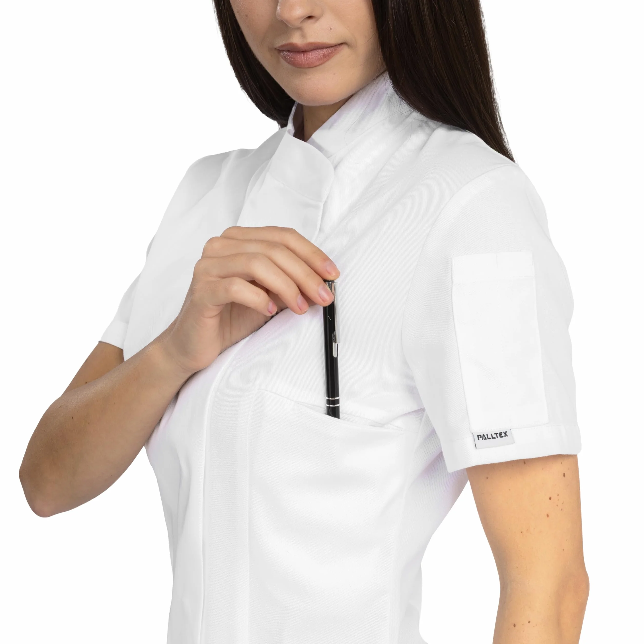 PALLTEX Nori Lady SS Giacca Cuoca Donna Giacca da Chef Donna Professionale a Maniche Corte con Rete Traspirante