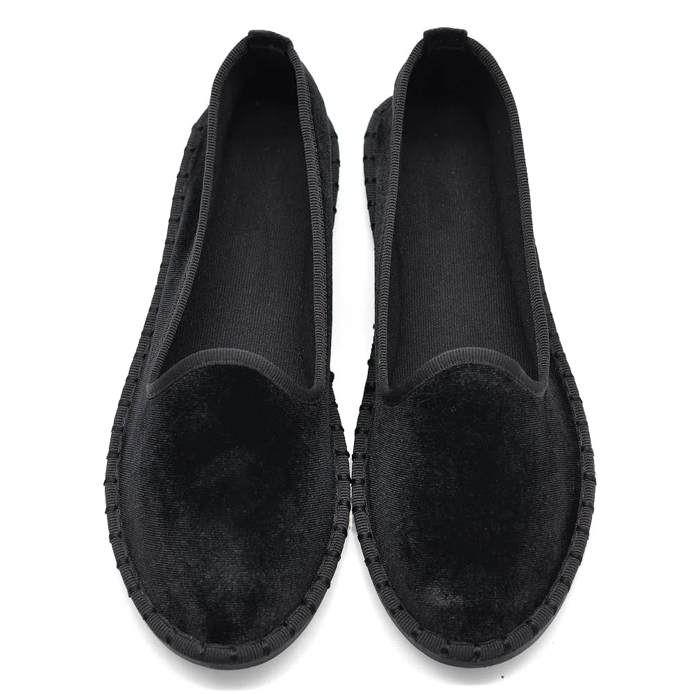IF Fashion Ballerine Friulane Scarpe Veneziane da Donna in Velluto Sintetico 608