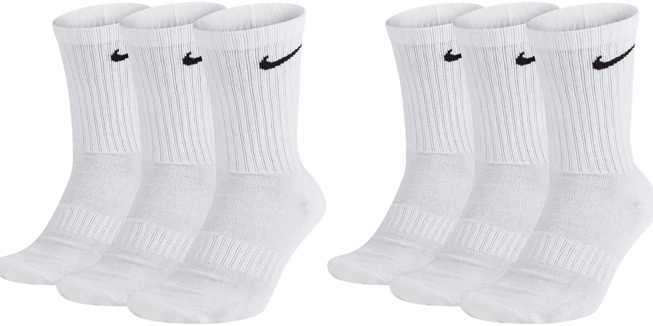 Nike - Calzini da allenamento da uomo Everyday Cushioned Crew, 6 paia, - 100 bianco., 42-46