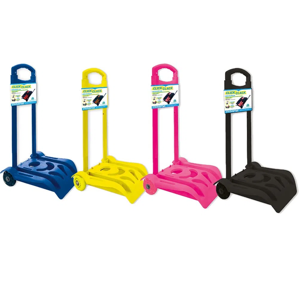 Mitama - Carrello Universale Automatico Porta Zaino CLICK CLACK, Blu, Kit Universale Incluso