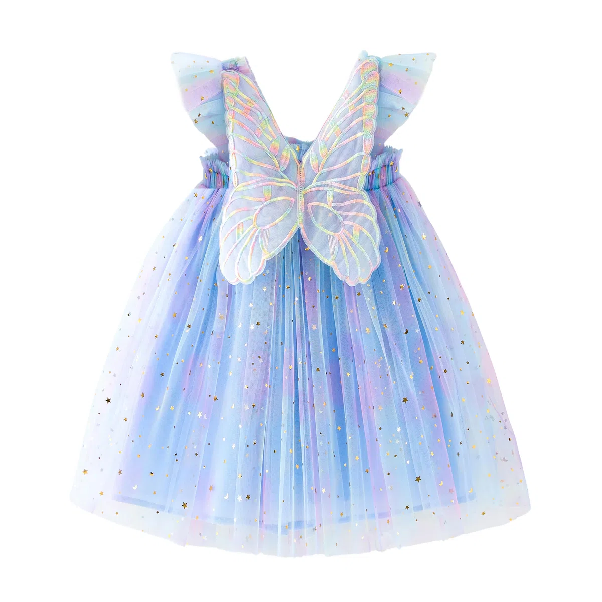 Miipat Vestito per Bambina Tulle Senza Maniche Farfalla Abito Bambino Ragazze Principessa Abiti Ragazze la Festa di Compleanno Vestiti