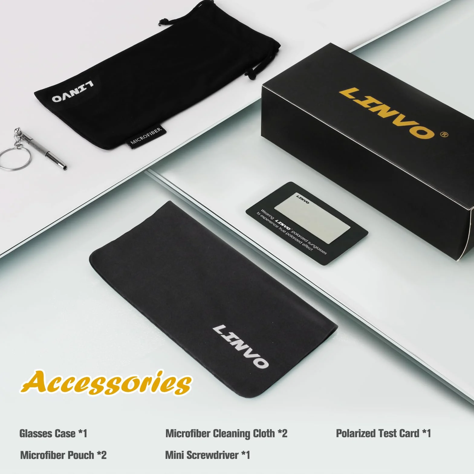 LINVO Occhiali da Sole da Uomo Donna Polarizzati Classici Moda Rettangolari TR90 100% Protezione UV400 per Guidare la Pesca