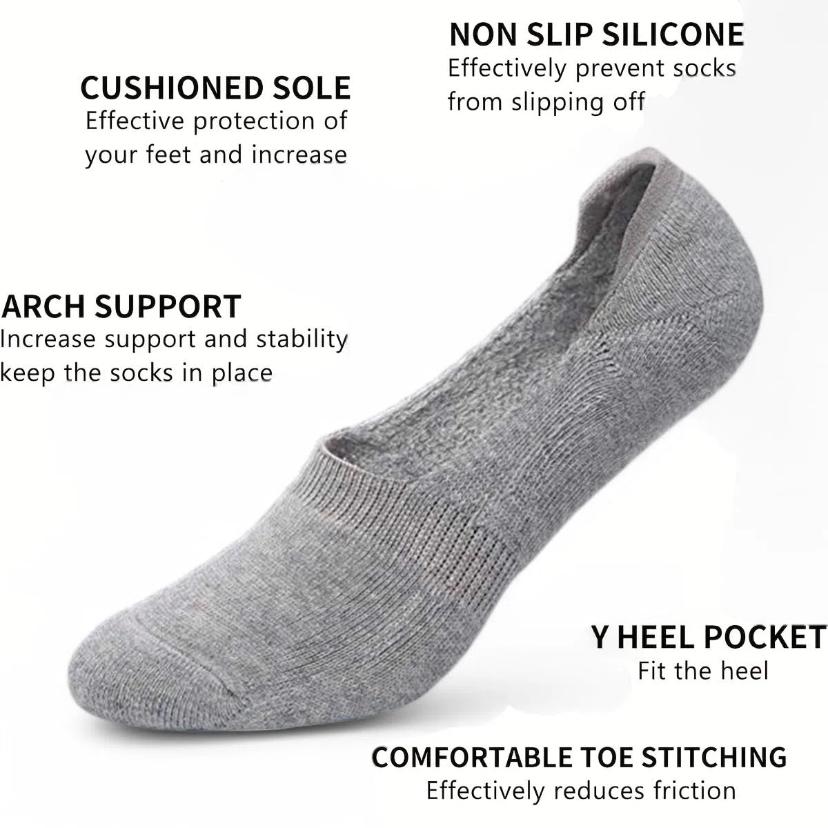 Calzini invisibili Uomo Donna Estate - 15 paia antiscivolo con silicone - 95% cotone traspirante, sottile - vestibilità perfetta, leggeri e inodori, ideali per sport, scarpe basse o casual