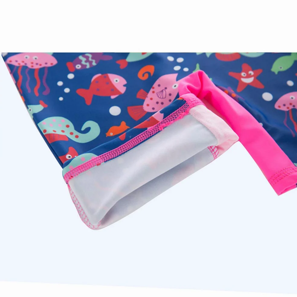 Tuta Costume da Bagno Intero Ragazze Bambina Protezione Solare UPF 50+ con Cappello da Sole Cartone