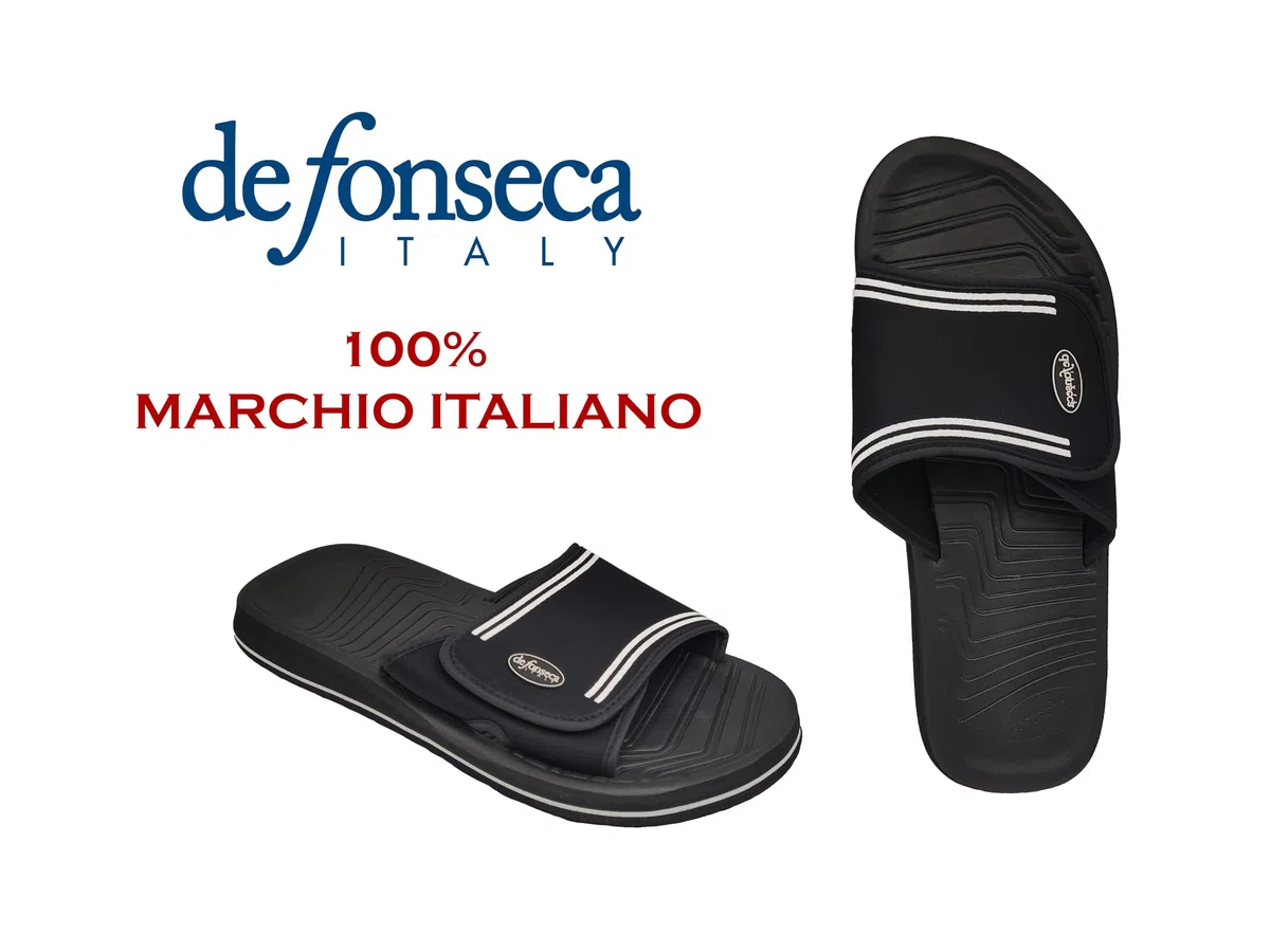 DeFonseca Classiche Ciabatte Uomo Pantofole Extra Light e Fondo AntiGraffio Slippers da Casa, Mare e Giardino