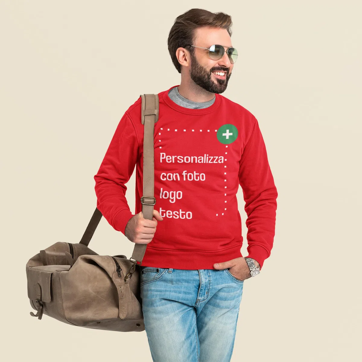 Colorfamily Felpa Personalizzata Girocollo Uomo Donna con Nome e Foto, Personalizzata con Logo o Testo, Idea Regalo, Stampa di Alta qualità
