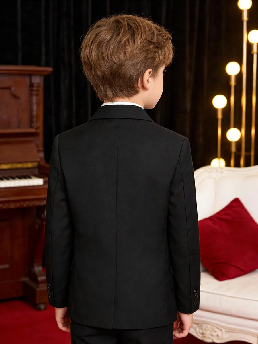 Giacca Ragazzi Blazer di Risvolti Uniforme da Natalizia Taglio Giacca Elegante Suit per Bambini Performance Carnevale Festa Matrimonio Blazer da Sfilata