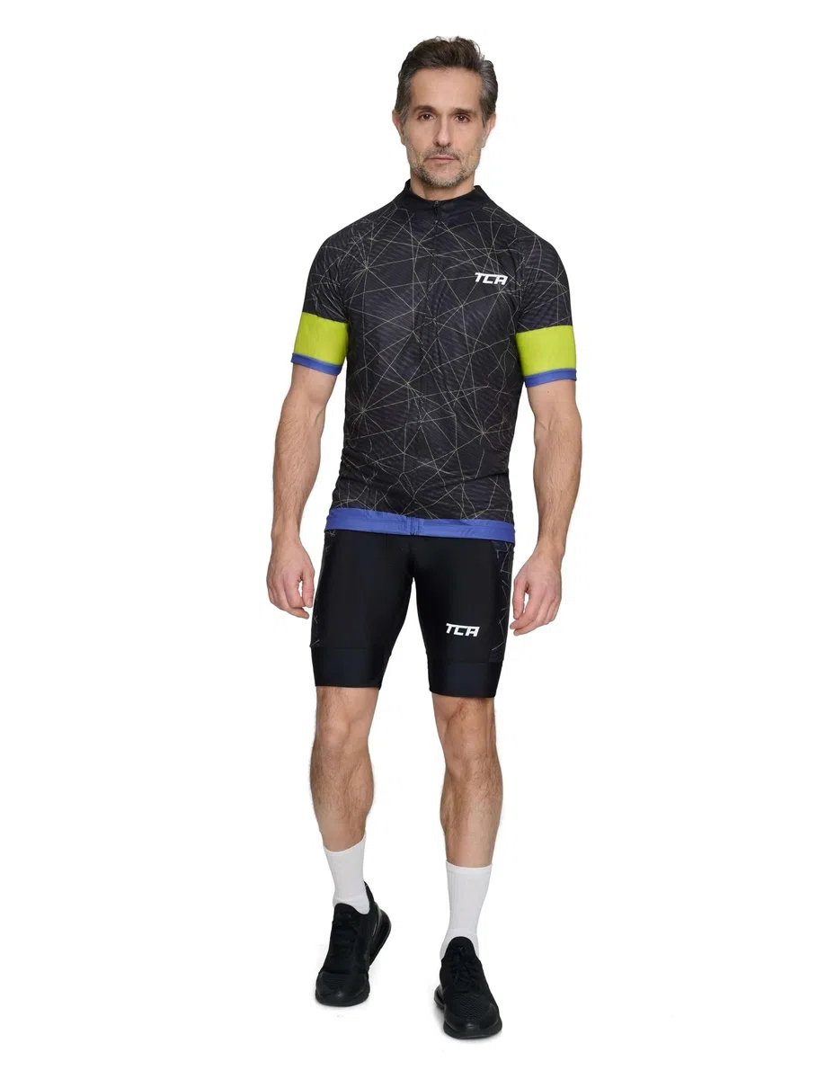 TCA Salopette Ciclismo Uomo con Fondello Professionale – Pantaloncini Bici con Bretelle e Tasche Laterali – Tessuto ad Asciugatura Rapida per Bici da Corsa, Gravel e MTB