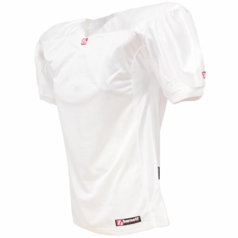 BARNETT FJ-2 - Maglia da football americano, in jersey, colore: Bianco