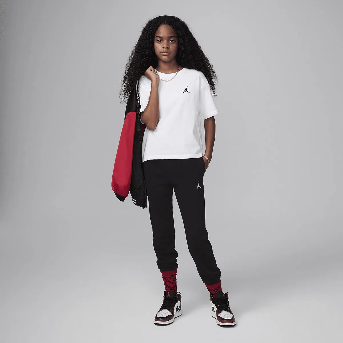 Nike Jdg MJ Brklyn Essentials SS Te Camice Medico Bambine e Ragazze
