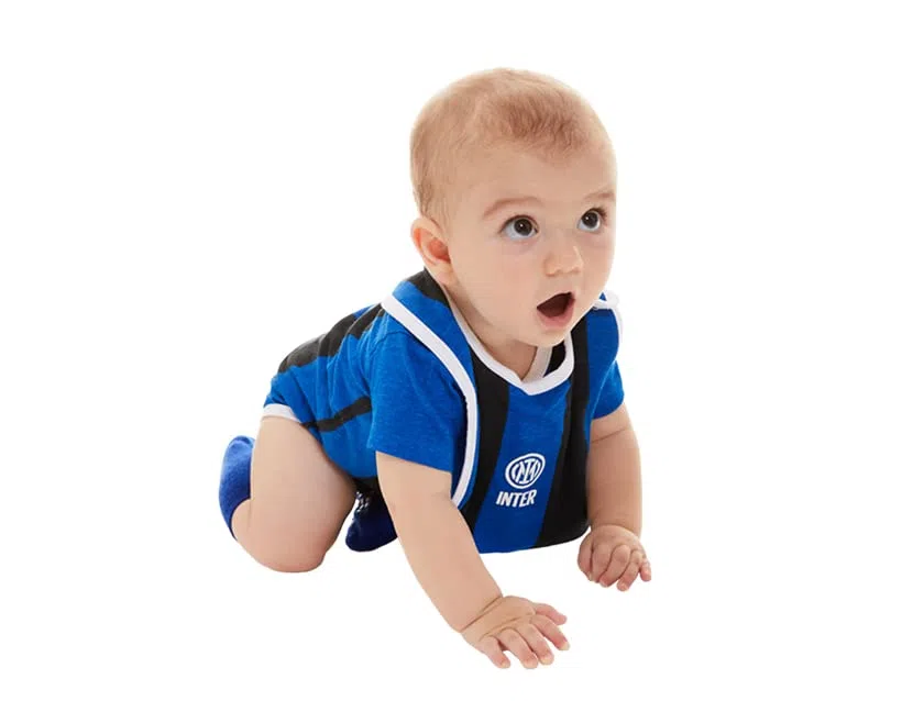 Inter - Bavaglino Neonato, 100% cotone, Prodotto Ufficiale