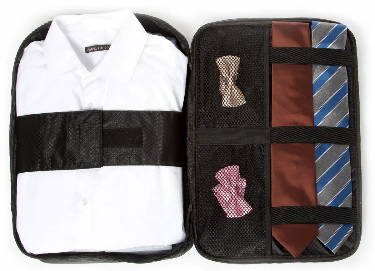 Tasca per camicia per camicie, magliette e camicette, borsa per abiti di alta qualità per un trasporto sicuro in valigia, borsa da viaggio o bagaglio a mano