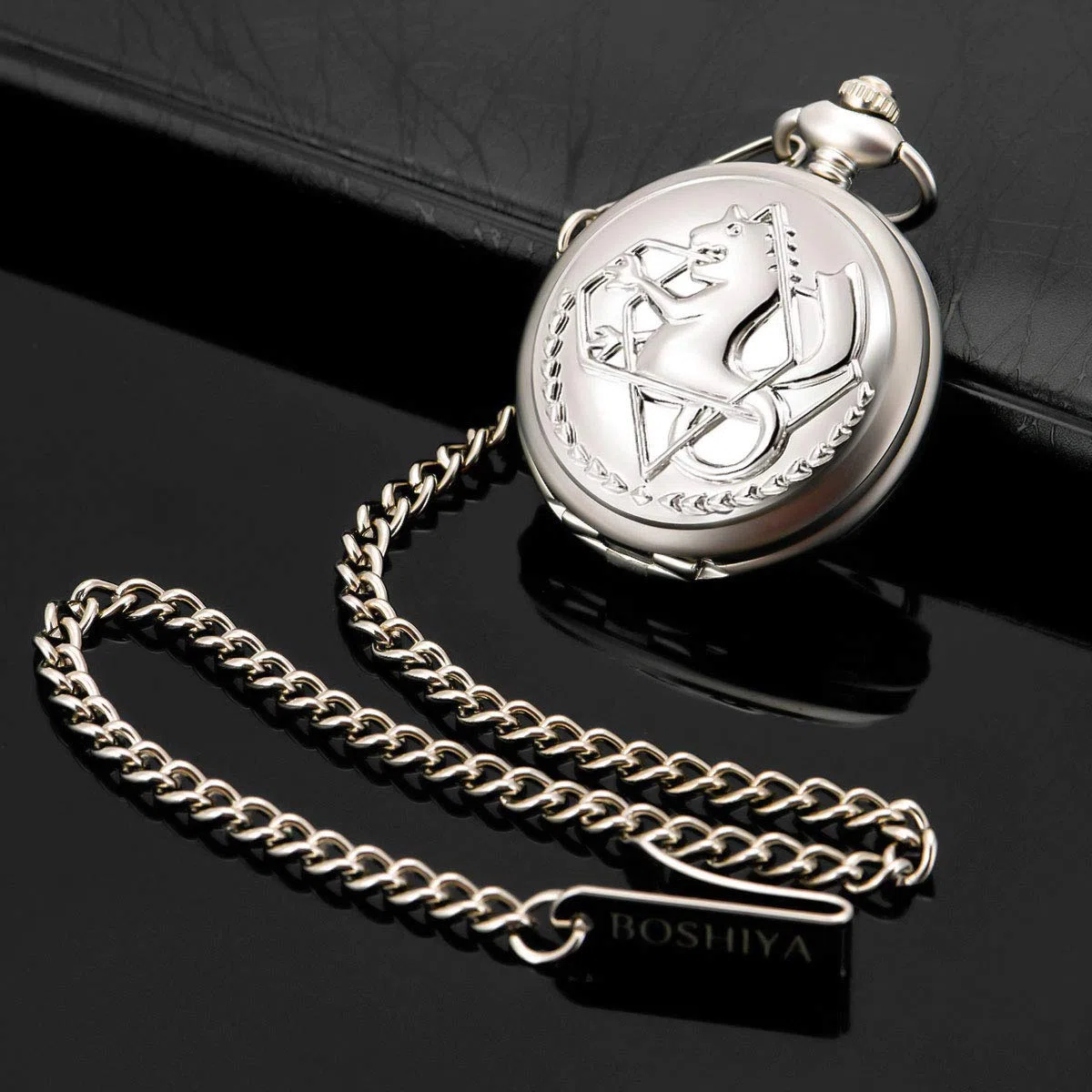 Fullmetal Alchemist Anime Cosplay Accessori Quarzo Orologio da Tasca con Catena