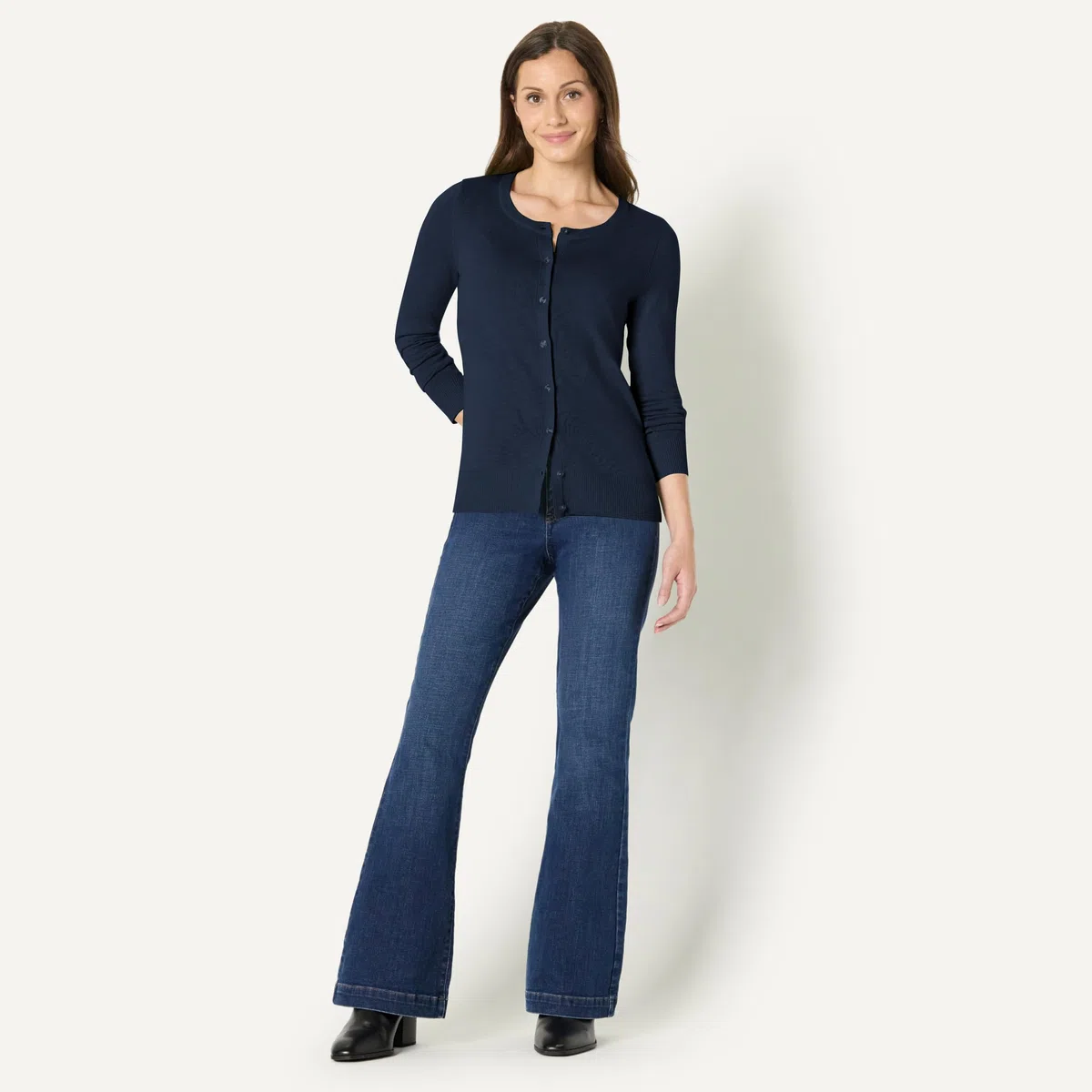 Amazon Essentials Cardigan Girocollo Leggero (Taglie Forti Disponibili) Donna