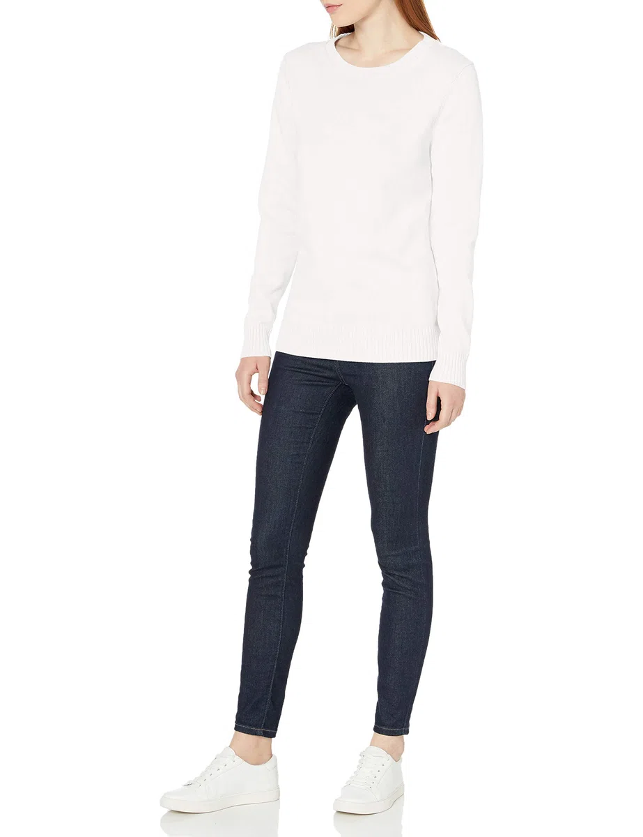 Amazon Essentials Maglione A Girocollo in 100% Cotone (Disponibile in Taglie Forti) Donna