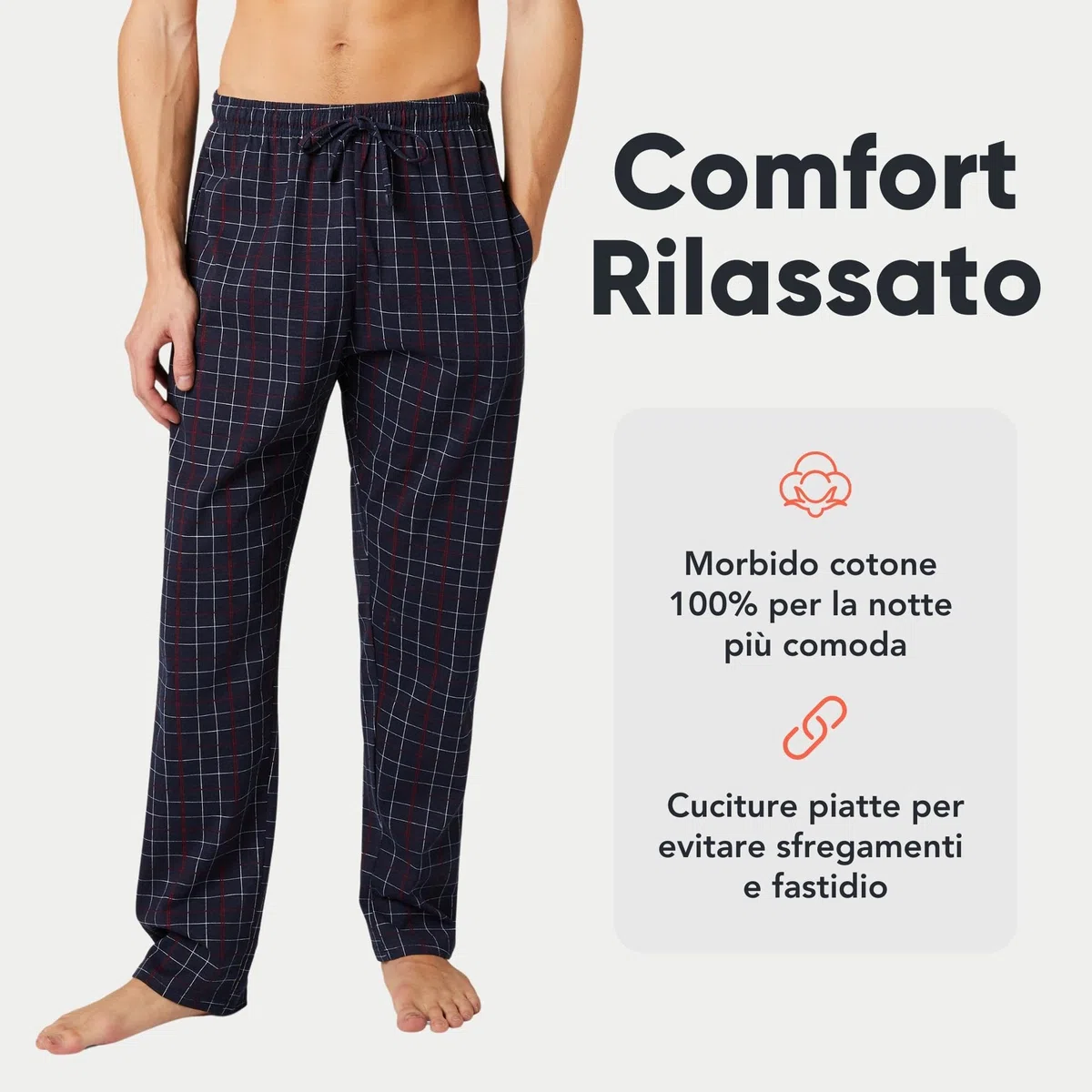 Pijama FM London para hombre paquete de 2 - Pantalones de pijama ligeros para hombre, ropa de dormir y ropa de dormir