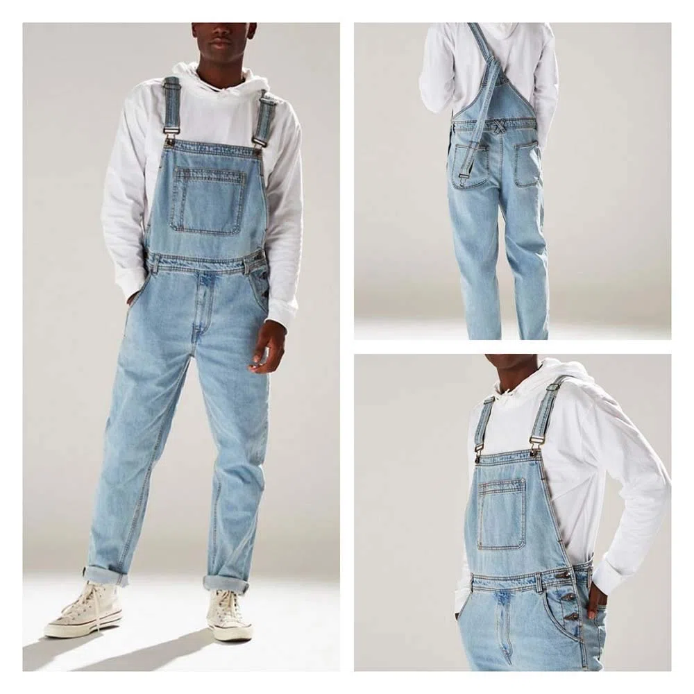 Salopette di Jeans Vintage Moda Uomo Salopette Salopette Salopette di Jeans Classici