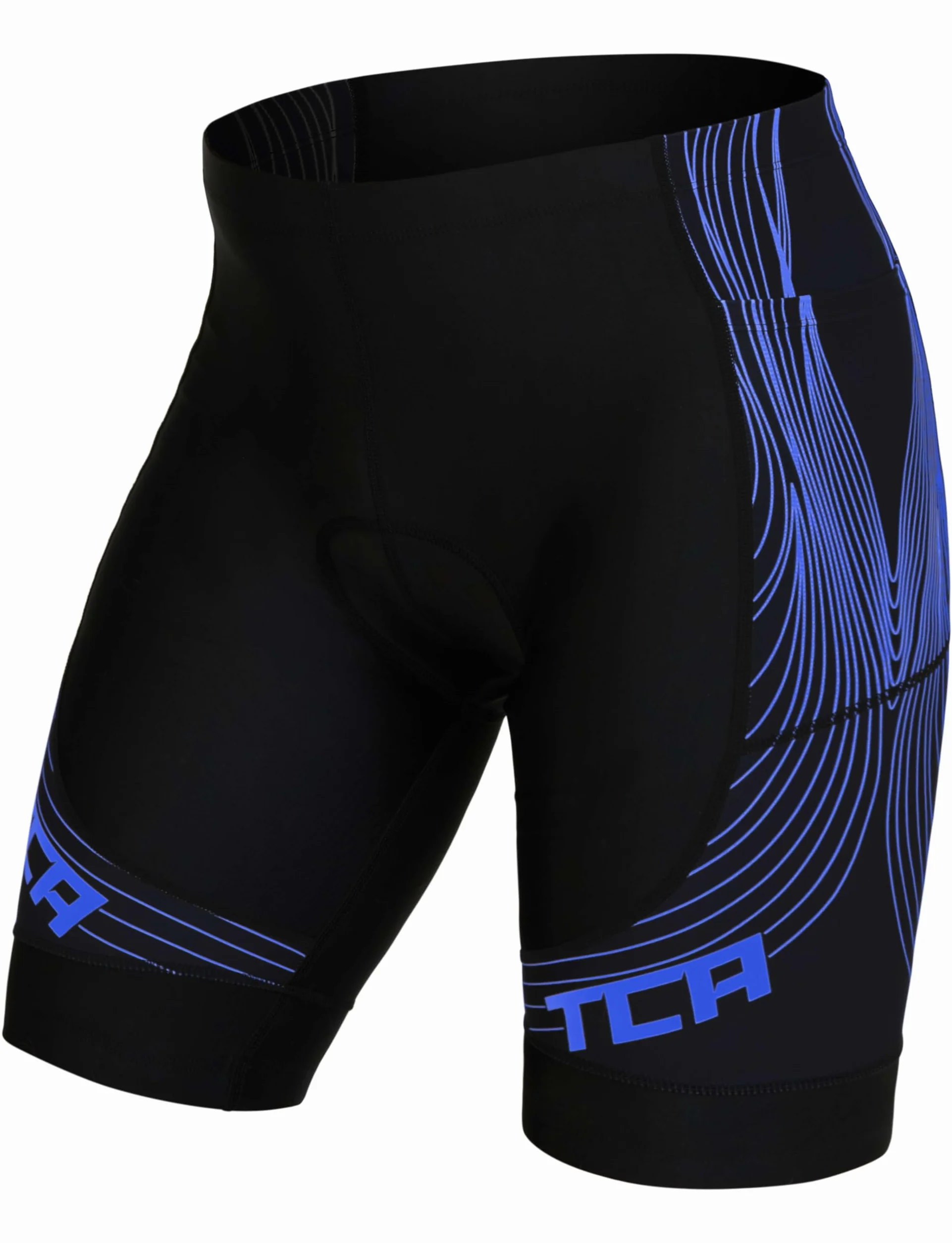 TCA Pantaloncini Ciclismo Imbottiti Slipstream da Uomo, Asciugatura Rapida, Traspiranti e Anti-Scivolo con Tasca Posteriore con Zip. Ideali per Il Ciclismo