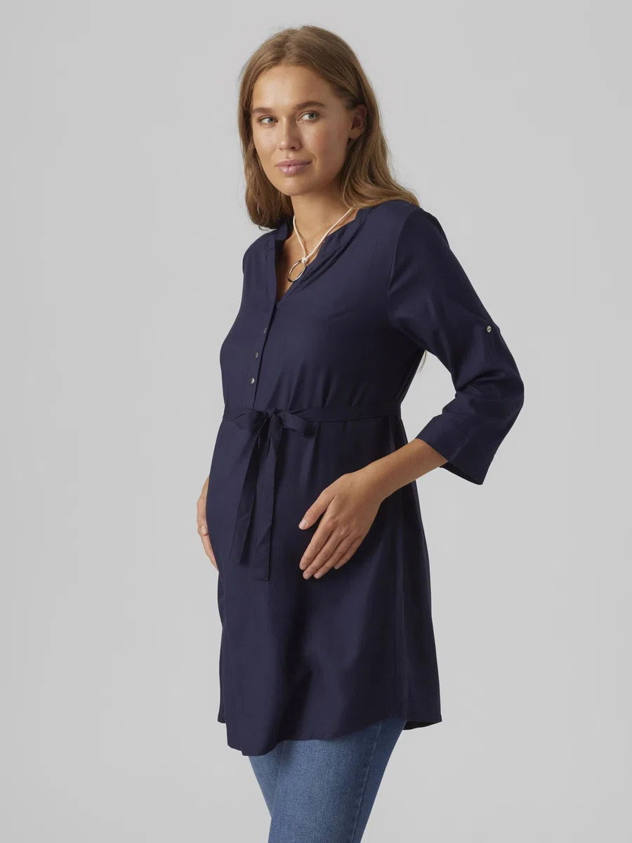 Mamalicious Mlmercy 3/4 Woven Tunic Noos Eco A. Camicetta Lunga Donna (Pacco da 1)