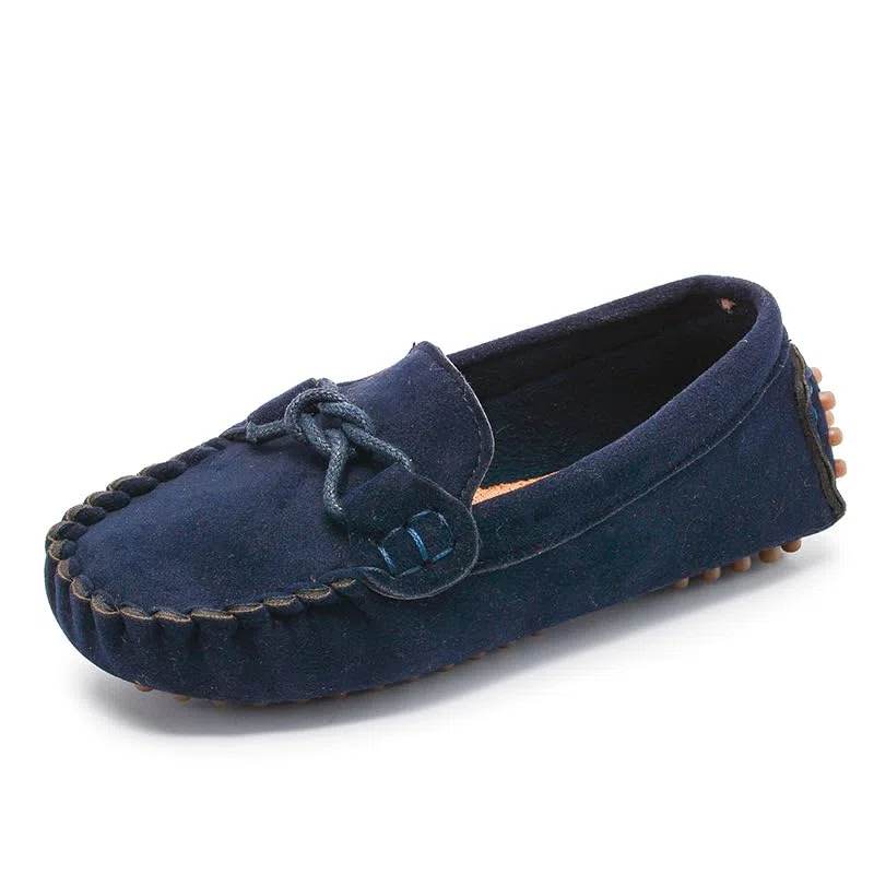 Mocassini Unisex-Bambini e Ragazzi Scarpe Antiscivolo Cucite a Mano Pelle Loafer