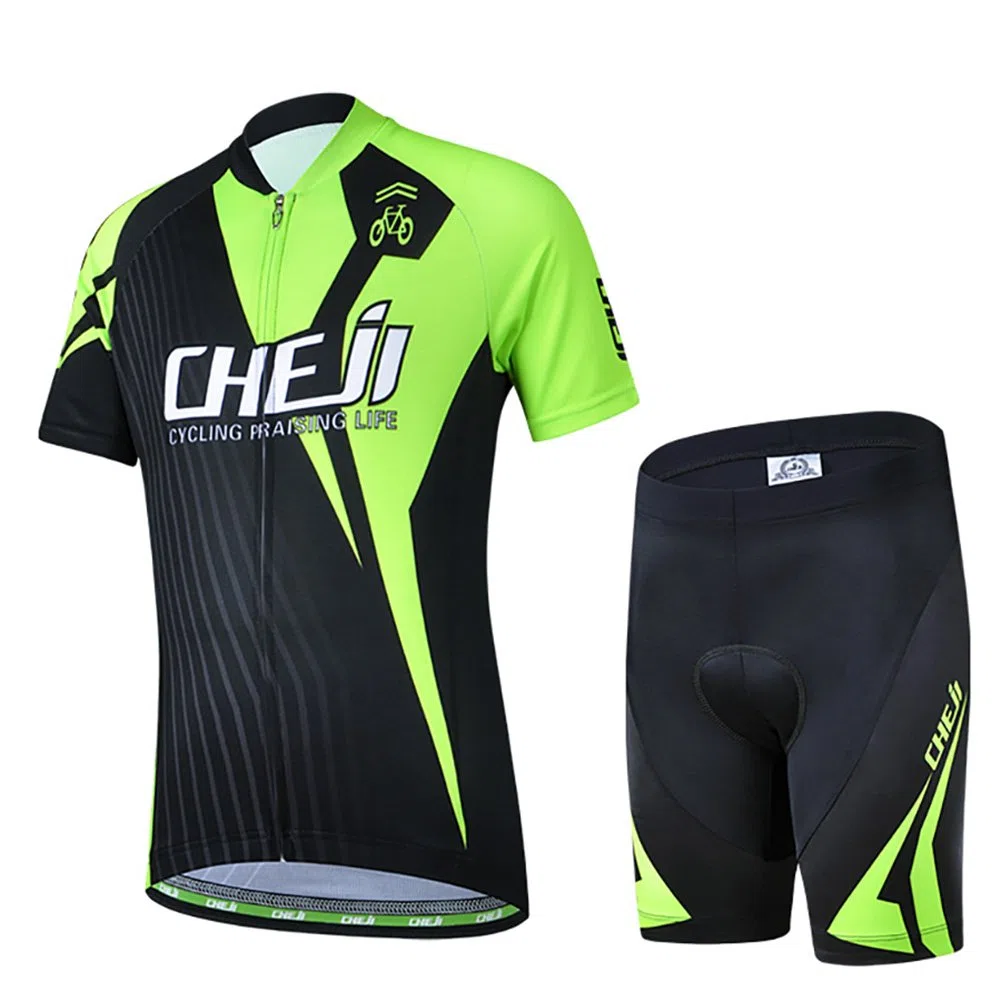 Unisex Bambino/Bambina Sportiva Maglia e Pantaloncino Shorts Ciclismo Bicicletta