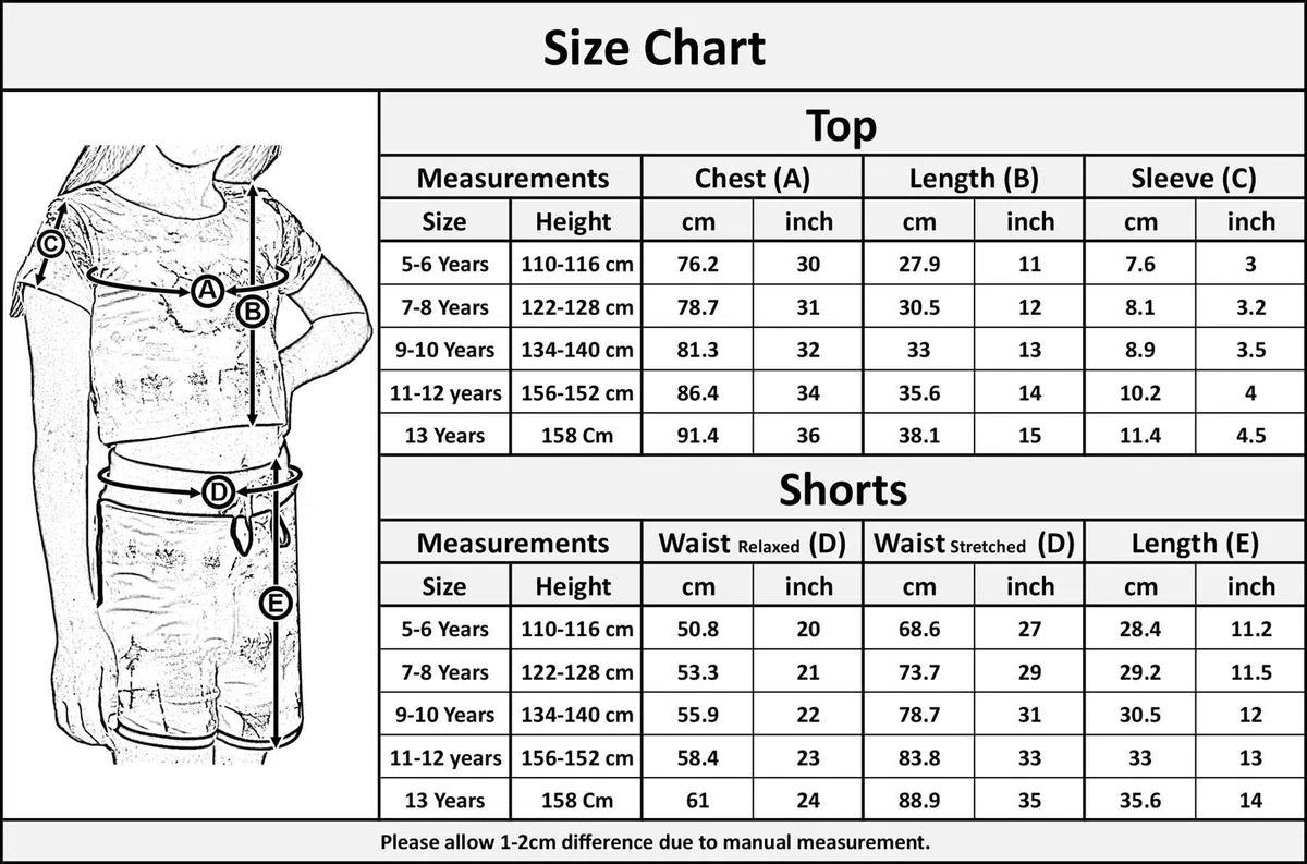 A2Z 4 Bambini Bambina Ragazzi Crop Top Pantaloncini Set Maglietta a Maniche Corte Lunghezza al Ginocchio Comodo Completo Estivo Set a Due Pezzi età 5-13 Anni