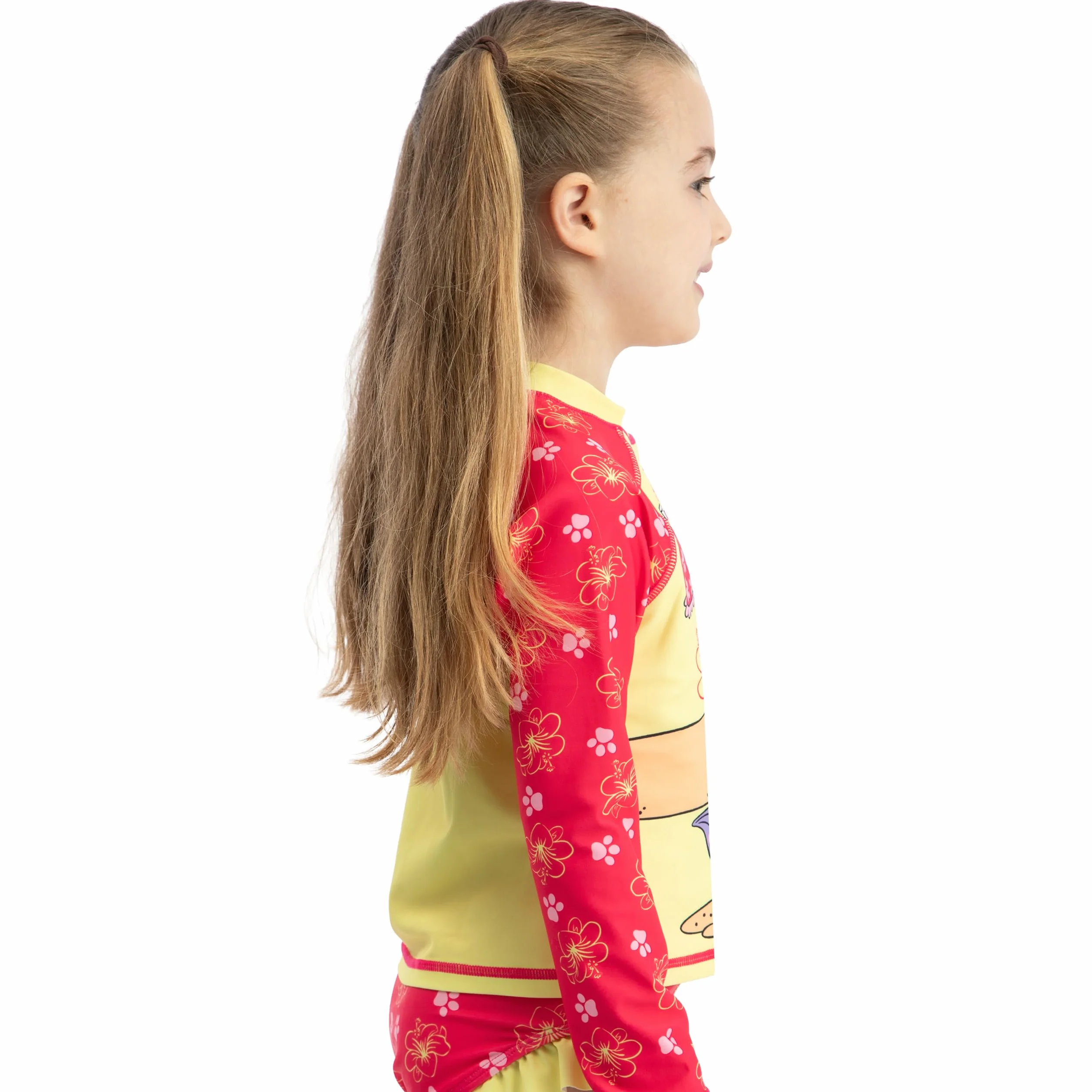 Paw Patrol Costume da Bagno Bambina 2 Pezzi, Costume Piscina Bambina Maniche Lunghe, Paws in Paradise Set Costumi Nuoto