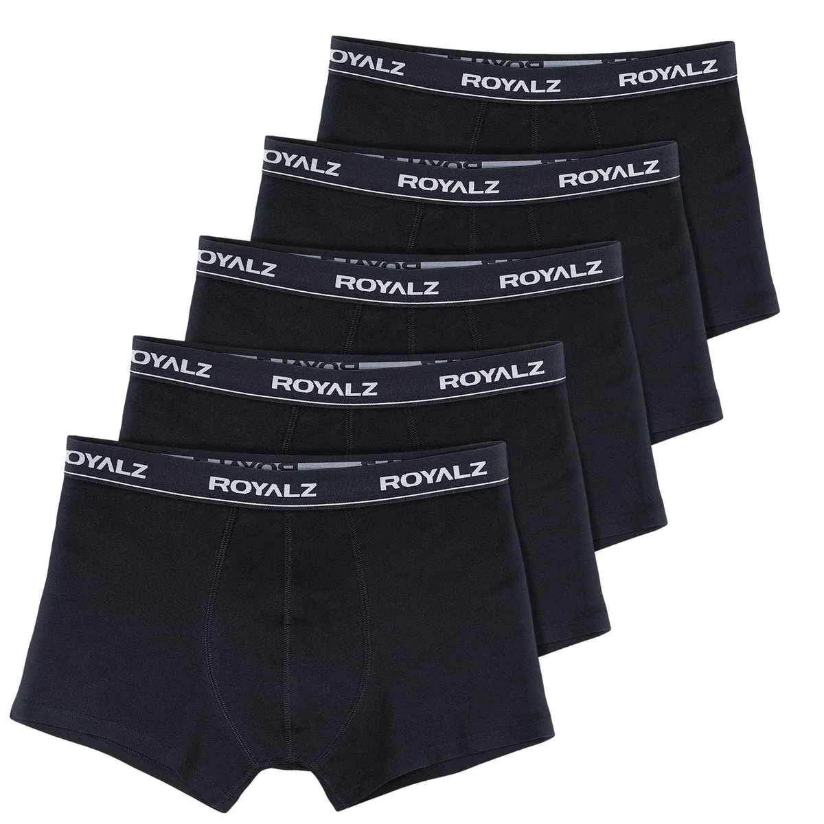 ROYALZ Boxer Uomo Classico Pacco da 5 Intimo Mutande Slip Elasticizzato 5 Pack(95% Cotone / 5% Elastan)