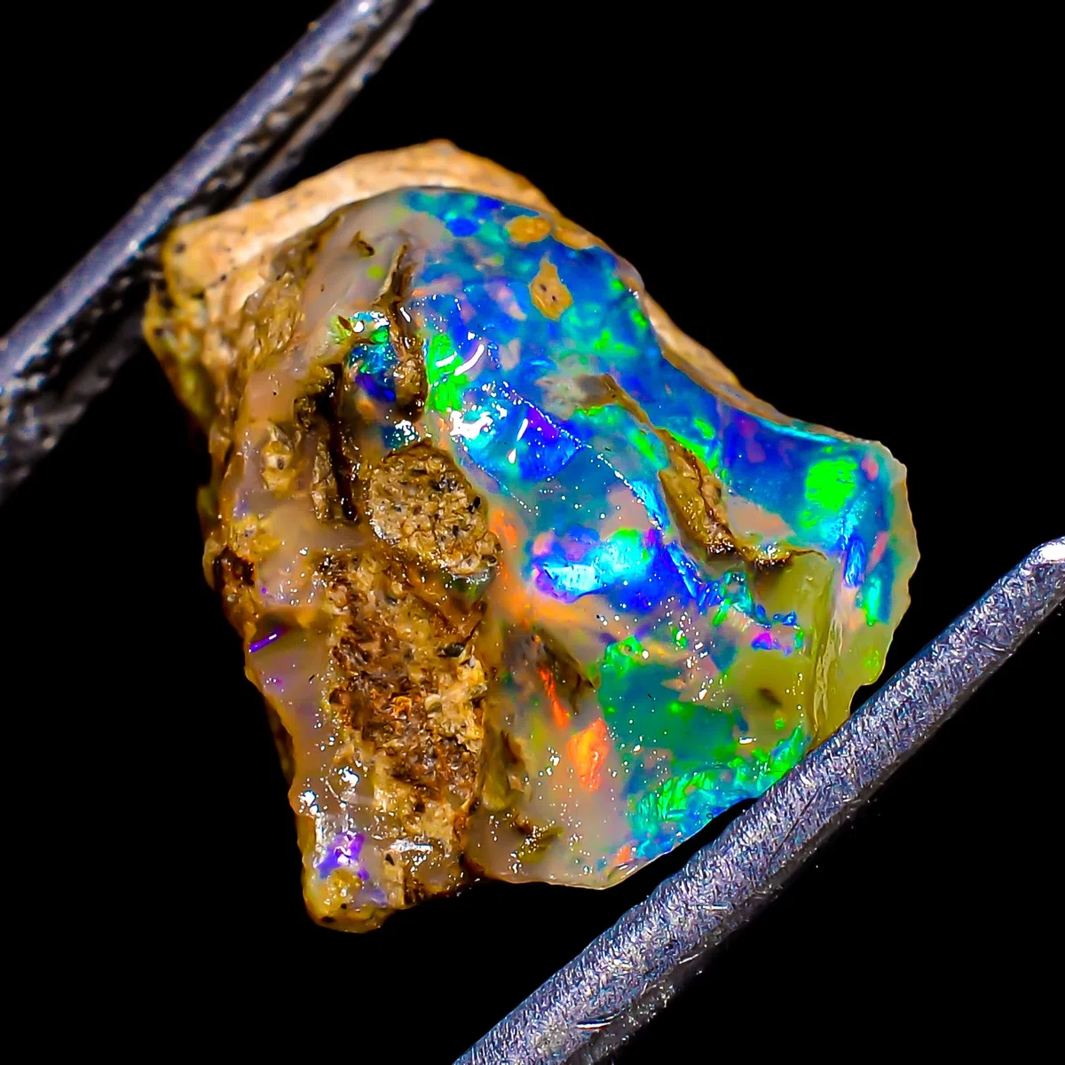 Natural Ethiopian Opal Rough Gems – AAA Quality Stone | Jumbo Fire Ethiopian Raw Crystal Rock Gemstone for Jewelry Making & Wire Wrapping