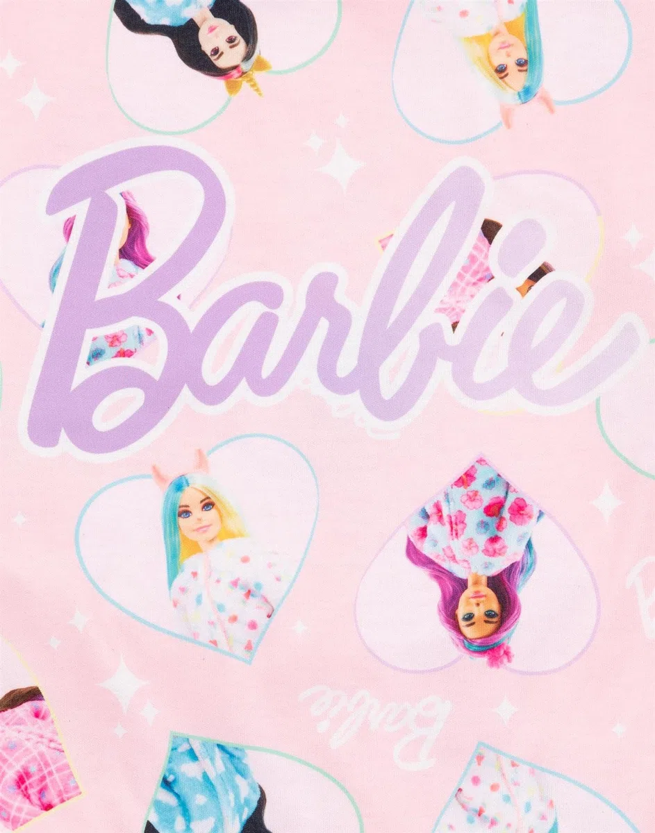 Barbie Bambina Camicia da Notte | Pigiama Manica Corta Kids Pink Doll Unicorn Abbigliamento Merchandising