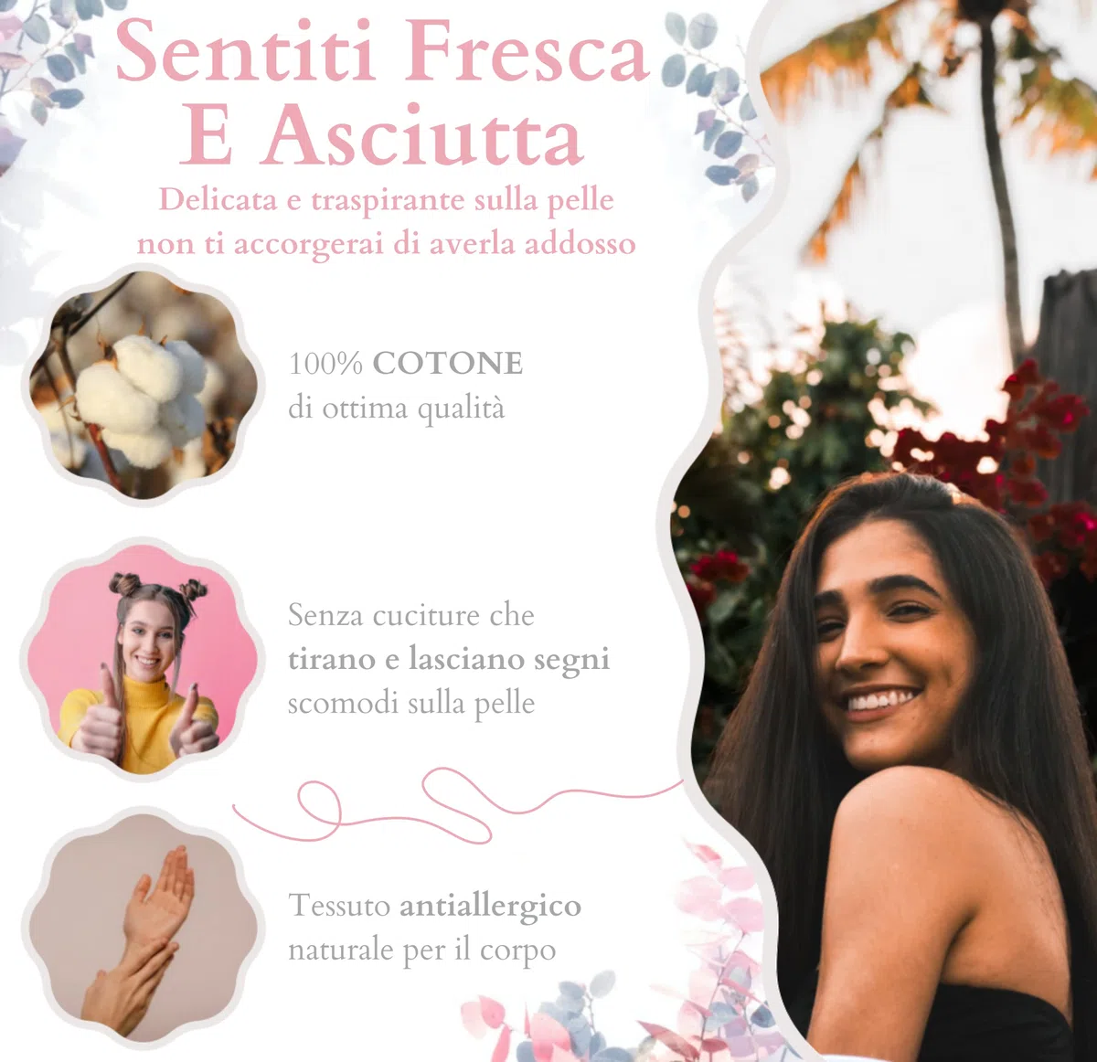 VP PINUCCIO VENEGONI Set 3 Canottiere Donna Spalla Larga in 100% Cotone Pettinato | Intimo Termico Made in Italy, Dettaglio Pizzo