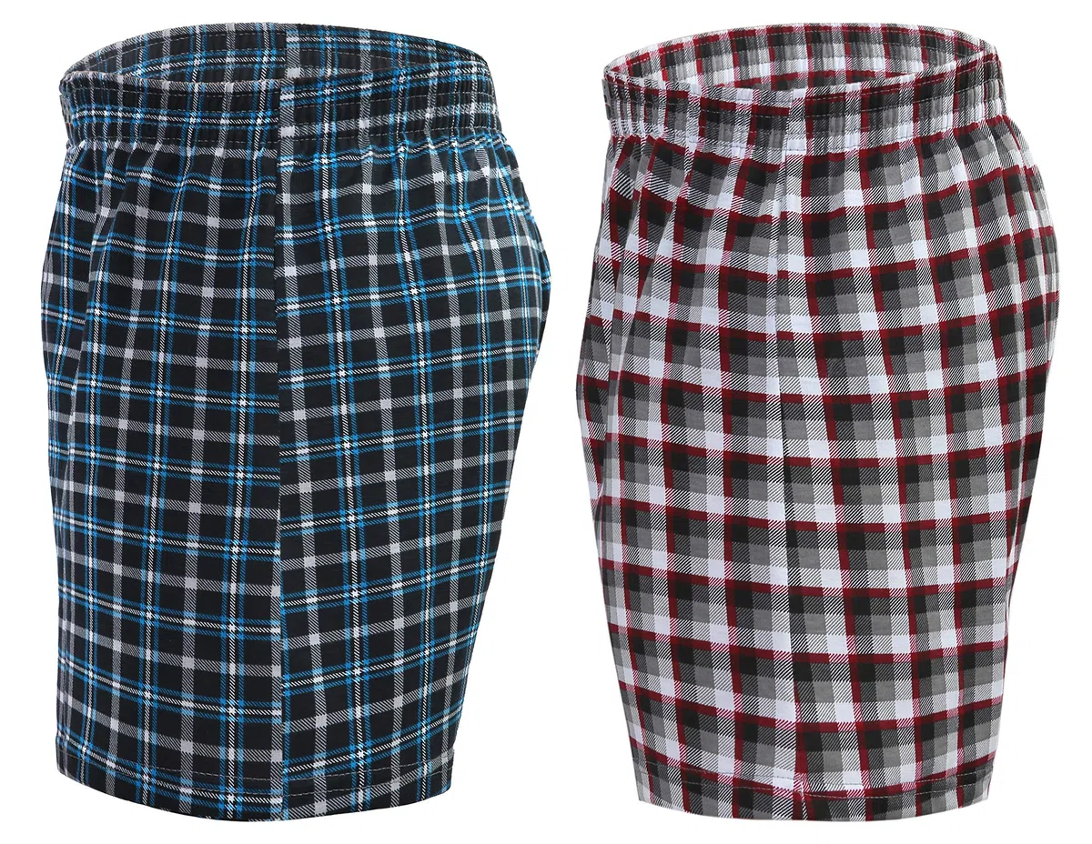 sesto senso Pantaloncini Pigiama Uomo Corti Shorts Cotone Quadri Semplice