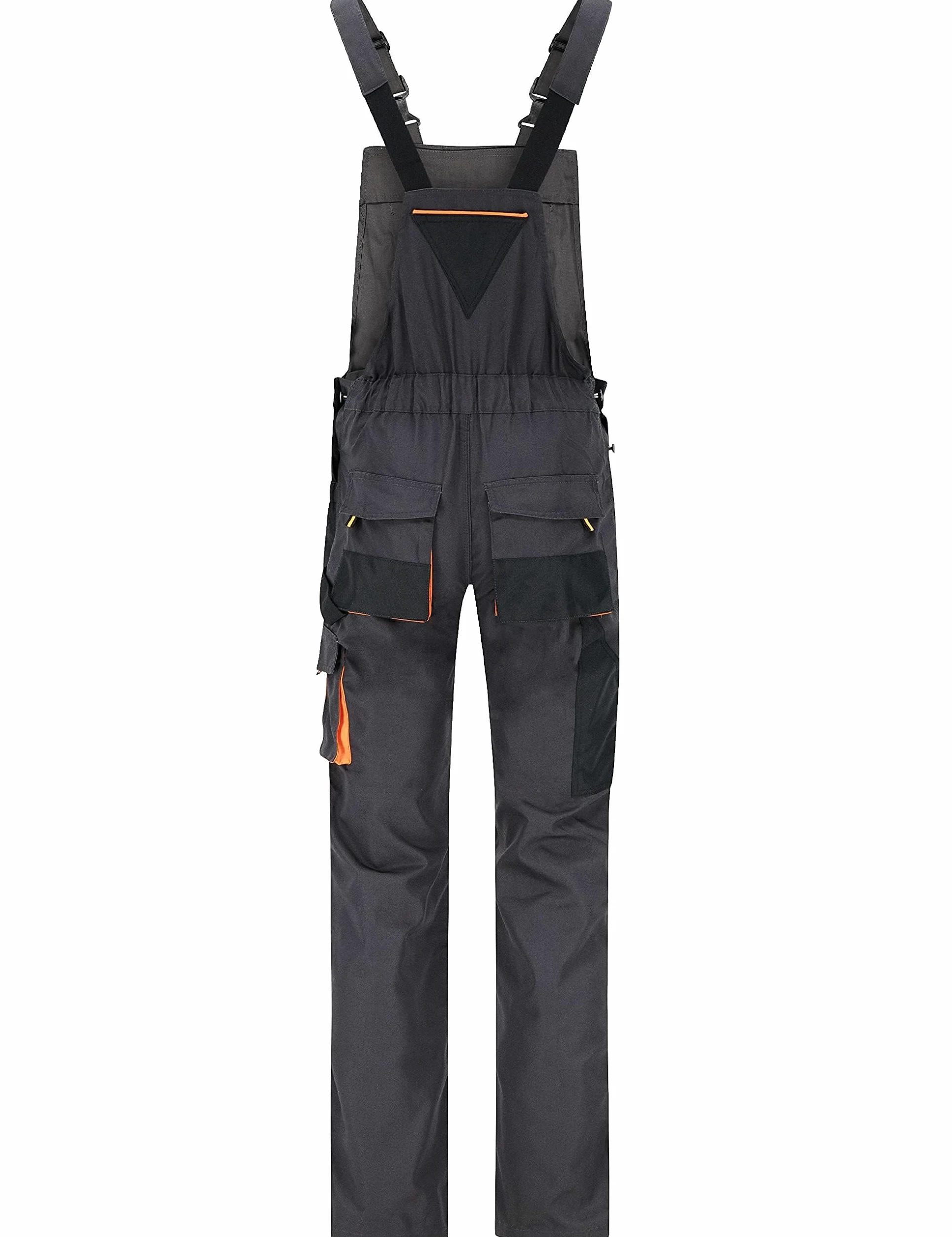 BWOLF Atlas - Salopette da lavoro, da uomo, con tasche multifunzionali, colore: grigio scuro/arancione