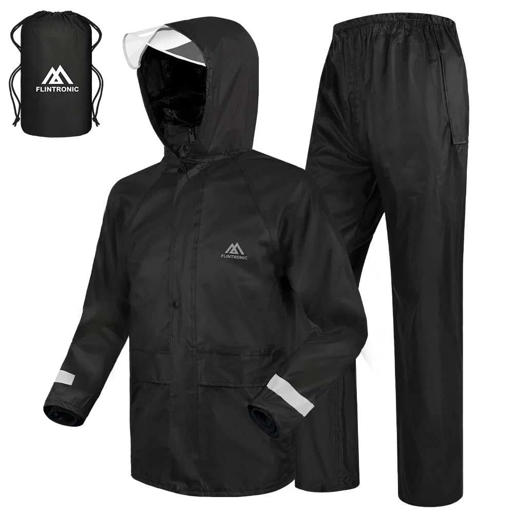 flintronic Giacca impermeabile Rain Jacket, Impermeabile Leggero Antivento con Cappuccio, per Bambini e Bambine, Impermeabile da Esterno per la Pioggia
