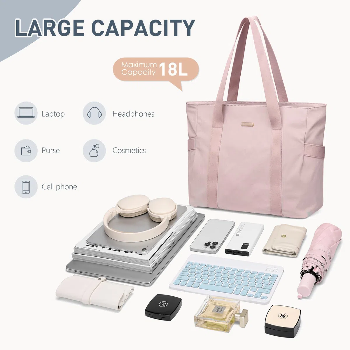 GOLF SUPAGS Borse Tote a Mano da Donna Borsa a Tracolla Multifunzionale da 14 Pollici Borsa a Mano Leggera Casual per Lavoro, Scuola, Viaggi