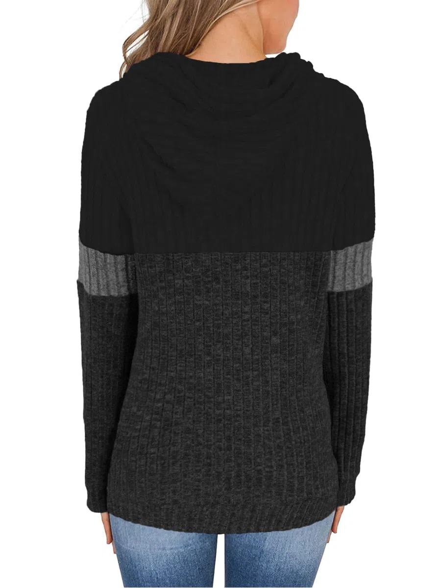DUOEASE Felpe Donna con Cappuccio Casual Elegant Maglia Donna con Tasche Autunno Invernale Maniche Lunghe Top