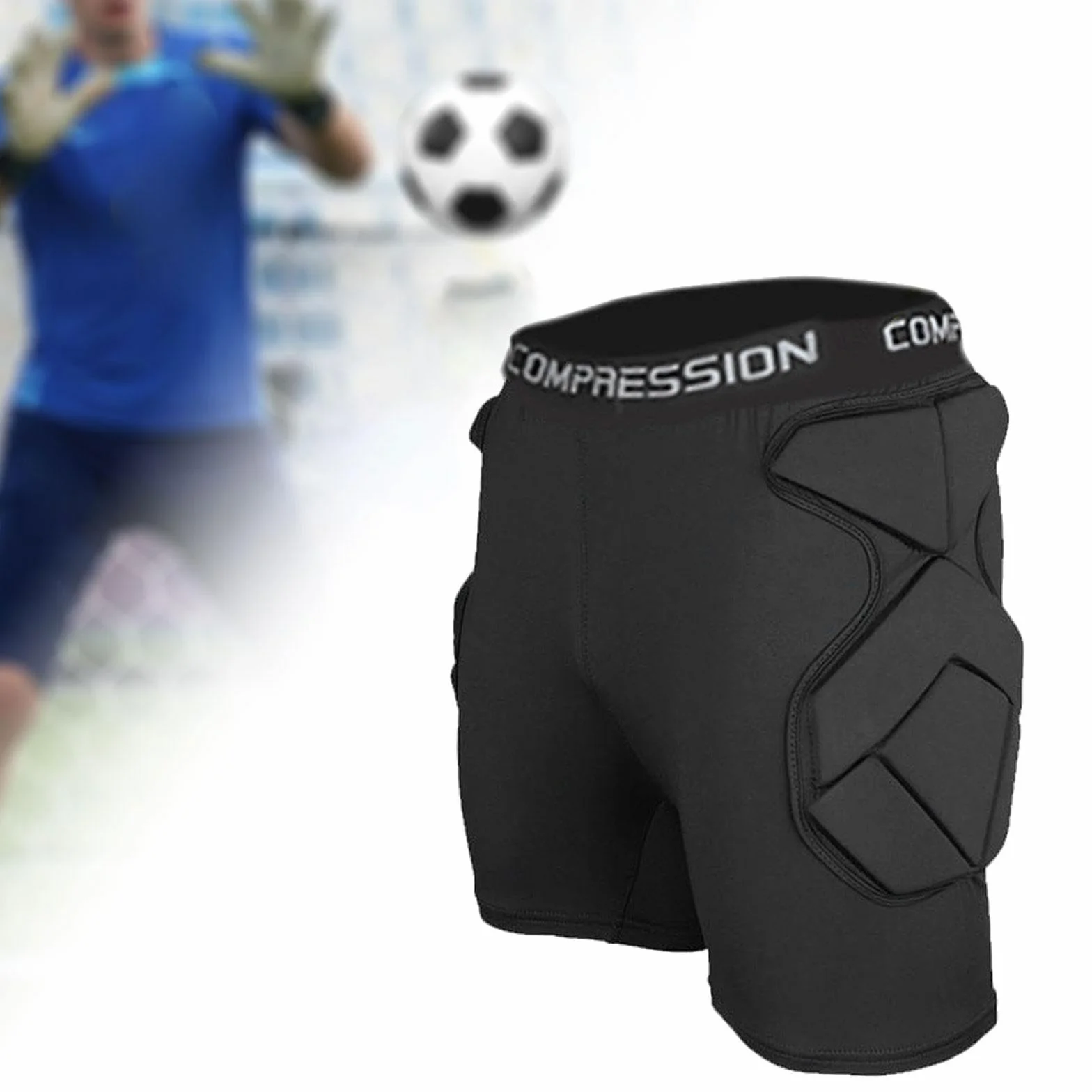 harayaa Pantaloncini da Portiere con Protezione per Fianchi, vestibilità Ergonomica, Pantaloni Corti, Protezione per Cosce, Protezione dagli Impatti per E