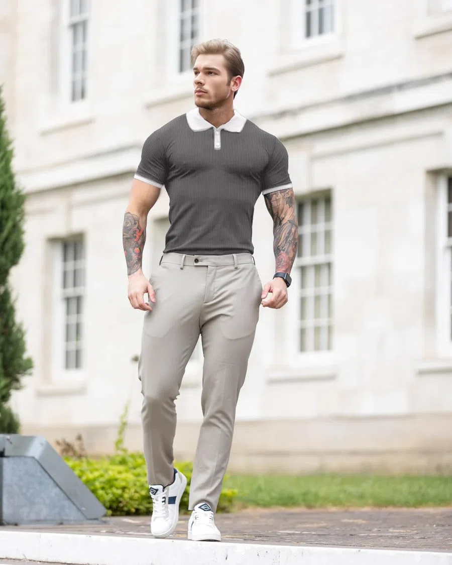 Lehmanlin Camicia a Maniche Lunghe/Corte T-Shirt Sportive da Uomo, Scollo a V Elasticizzato,vestibilità Muscolosa,Biancheria Intima Casual