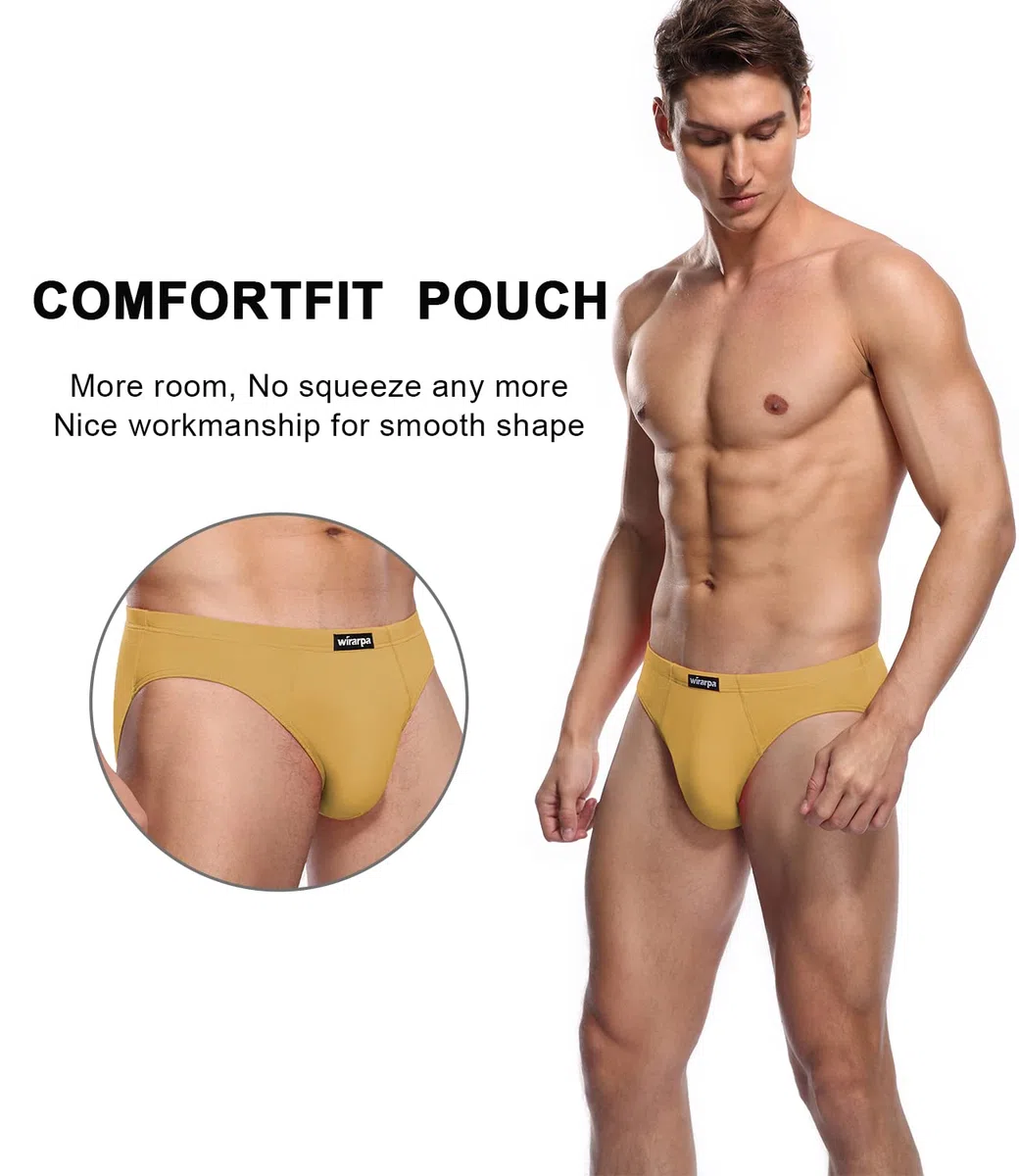 wirarpa Slip Uomo Microfibra Mutande Elastico Pacco da 4