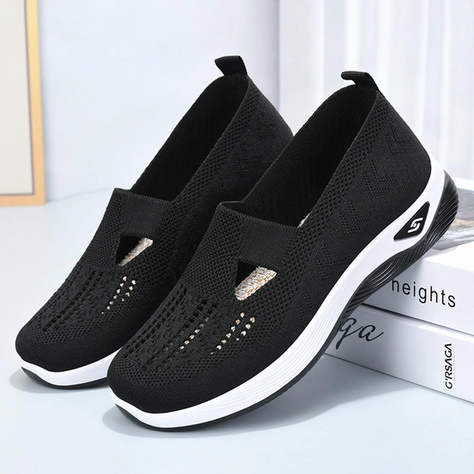 Sneakers ortopediche da donna - Scarpe senza lacci da donna con supporto per l'arco