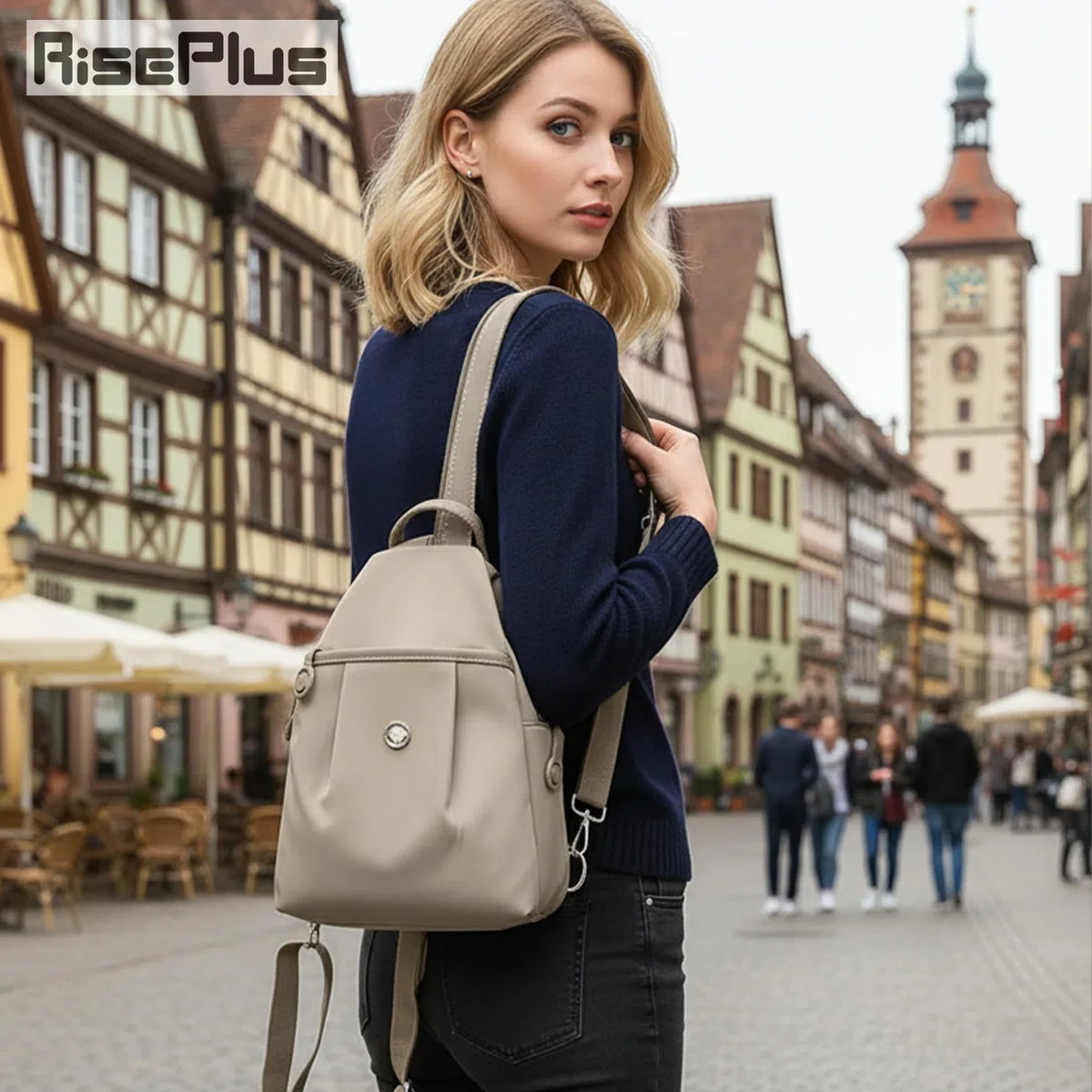 Zaino Monospalla e Zaino 2 in 1 Convertibile Uomo Donna, Borsa Zainetto Unisex in Tessuto Oxford Impermeabile, Leggero e Capiente, Ideale per Lavoro, Viaggio e Tempo Libero