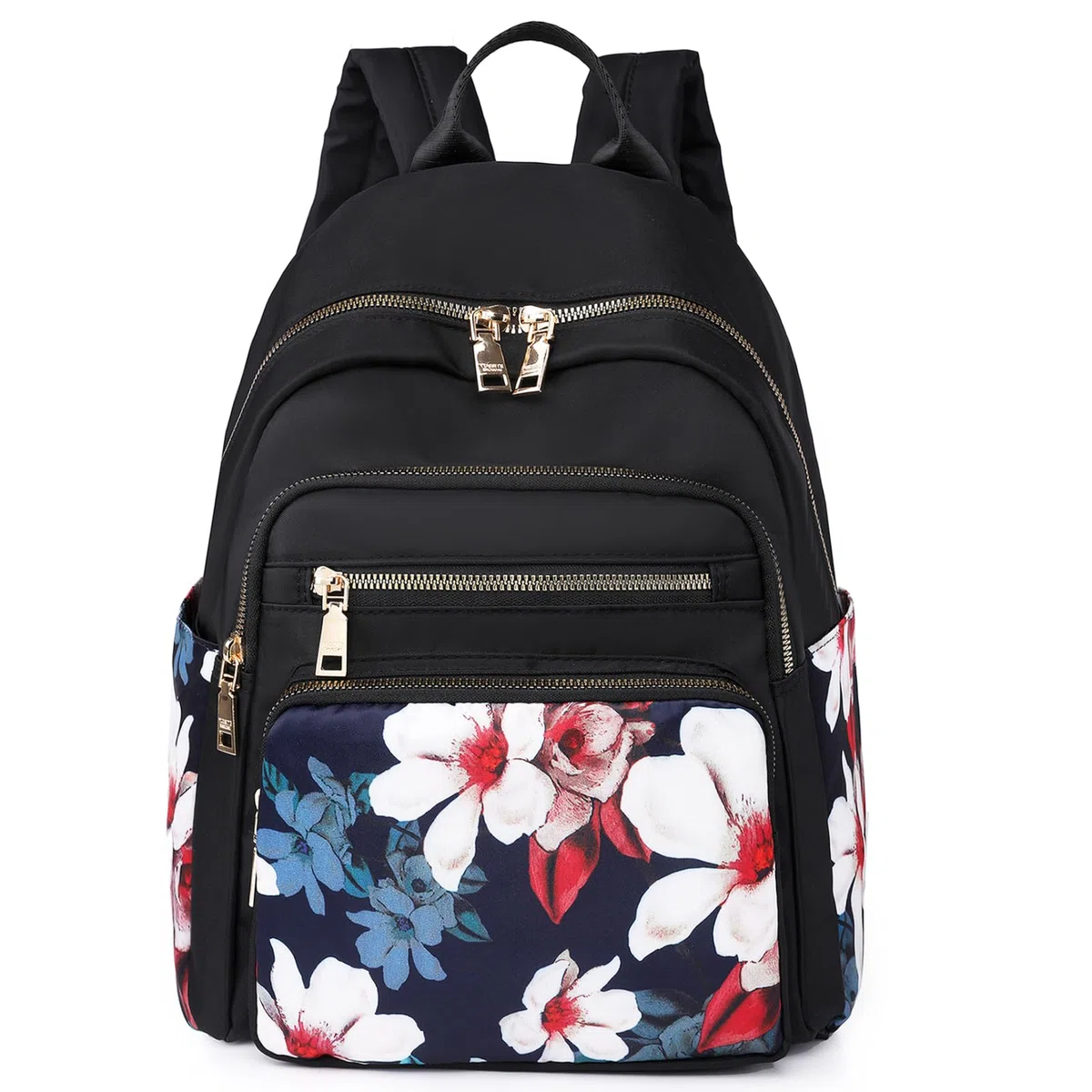 Zaino Donna Elegante Zainetto Viaggio Borsa a Spalla Borse Casual Multi-tasche con Tessuto Leggero impermeabile Tasca antifurto con Disegno Fantasia km34