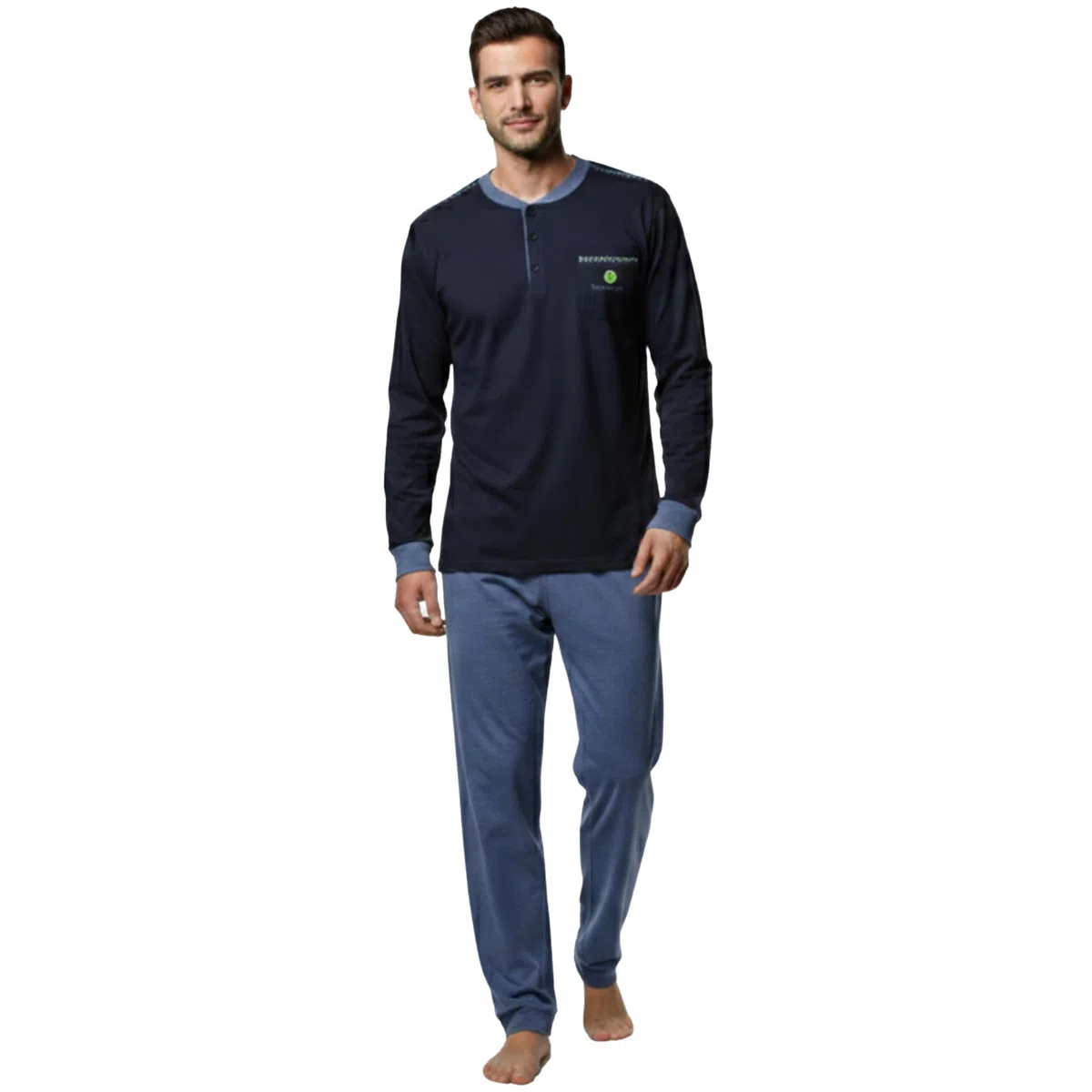 Nottingham Pigiama Uomo Lungo Pigiama Uomo Corto Jersey 100% Cotone Limited Edition