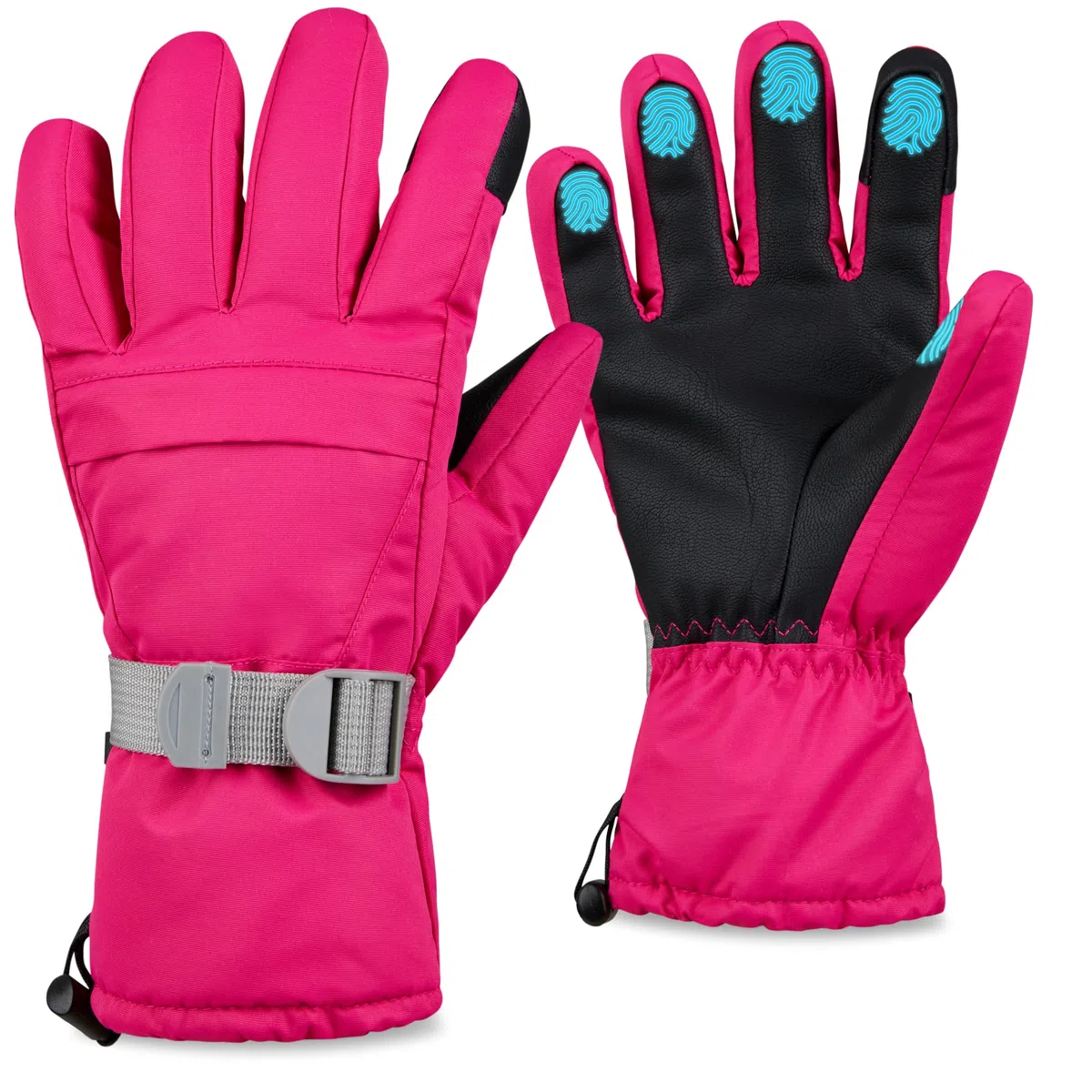 CityComfort Guanti da Sci Donna - Guanti Invernali con Touch Screen Guanti Termici Impermeabili Imbottiti per Neve Snowboard Freddo