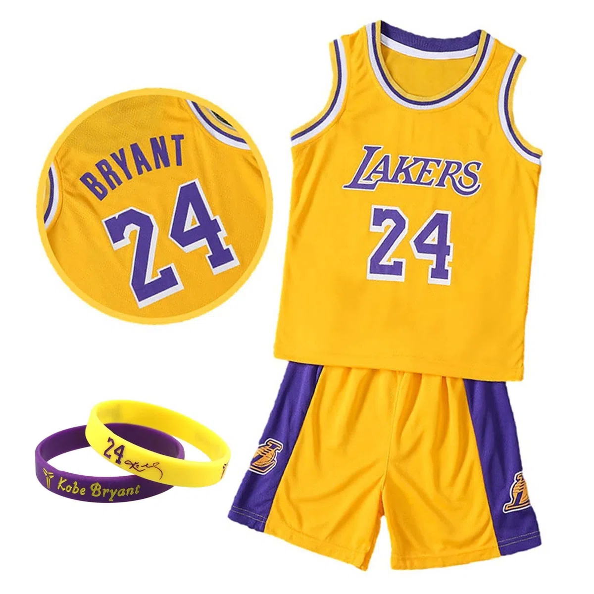 Kit di Maglia da Basket Bambini Fans Jersey Boys Sportswear Gilet da Basket Senza Maniche Top e Pantaloncini Sport Set Tuta Estiva Regali per Ragazzi Grils