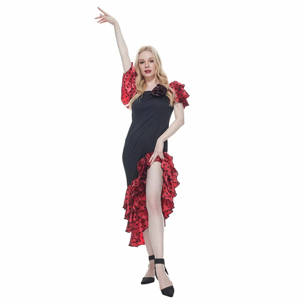 EraSpooky Vestito flamenco per adulti e donne, costume da festa